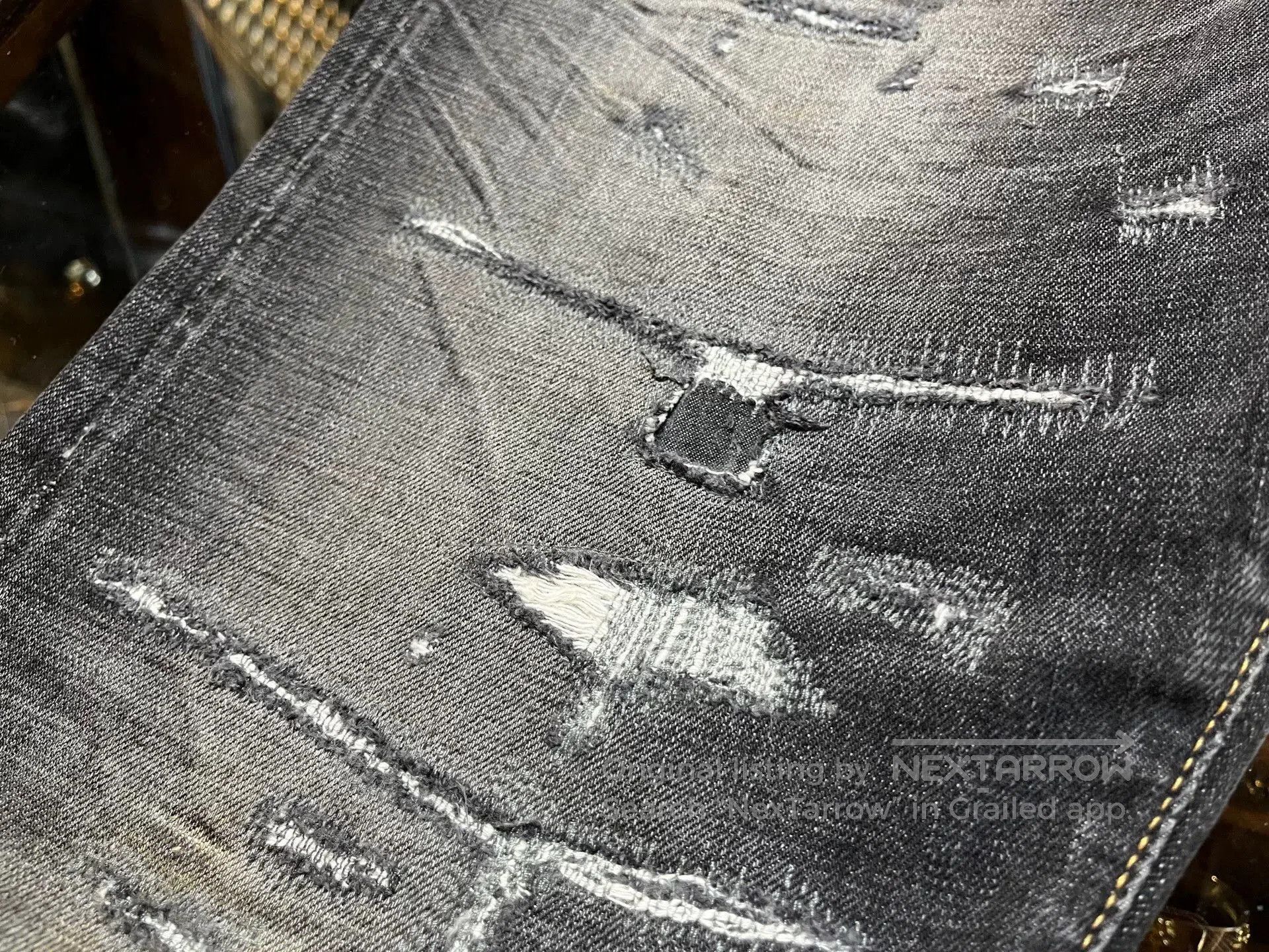 RRL Ralph Lauren distressed rrl denim jeans in gray. Size US 31 - 9 Thumbnail