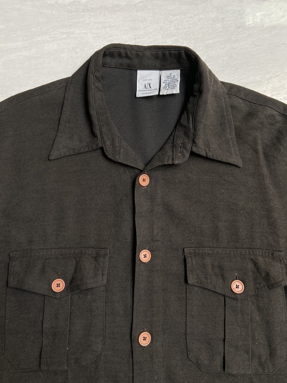 Armani Exchange ARMANI EXCHANGE Brown Shirt Size US S / EU 44-46 / 1 - 5 Thumbnail