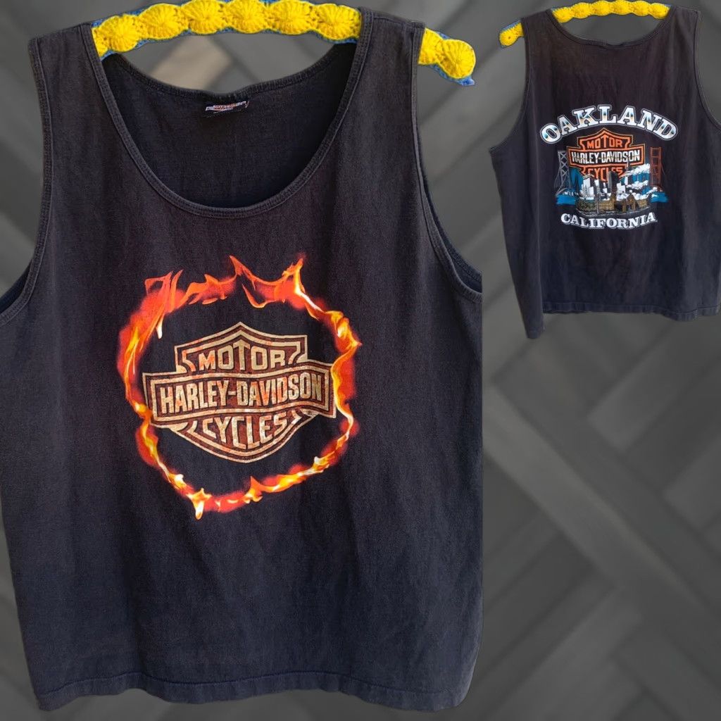 Harley Davidson VINTAGE Harley-Davidson Motorcycles California Graphic Tank Top XL Men T-Shirt Black Cotton Size US XL / EU 56 / 4 - 1 Thumbnail
