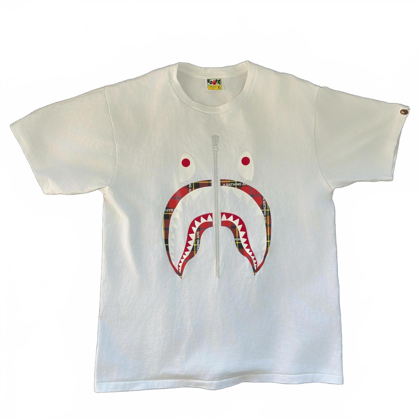 Other A Bathing ape BAPE Logo Check Shark Tee Size US XL / EU 56 / 4 - 1 Thumbnail