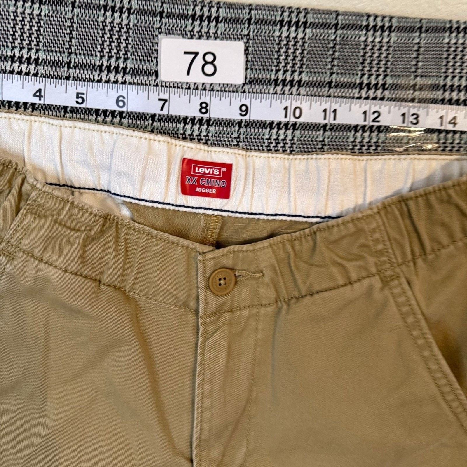 Levi's Levis XX Chino Jogger Men Pants Khaki Cotton Elastic Small S Size US 28 / EU 44 - 3 Thumbnail