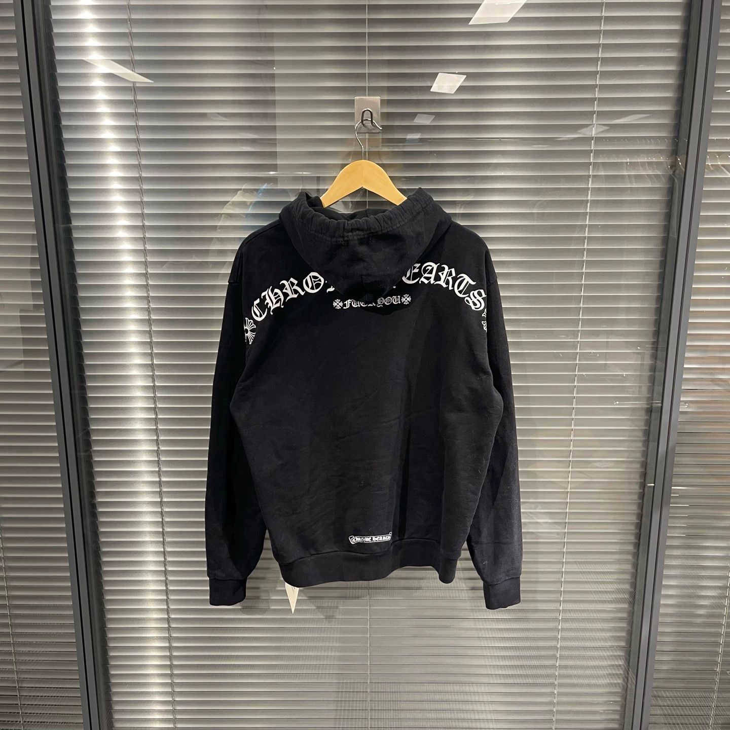 Chrome Hearts Chrome Hearts Black Slogan Print Hoodie M 95New Size US M / EU 48-50 / 2 - 1 Thumbnail