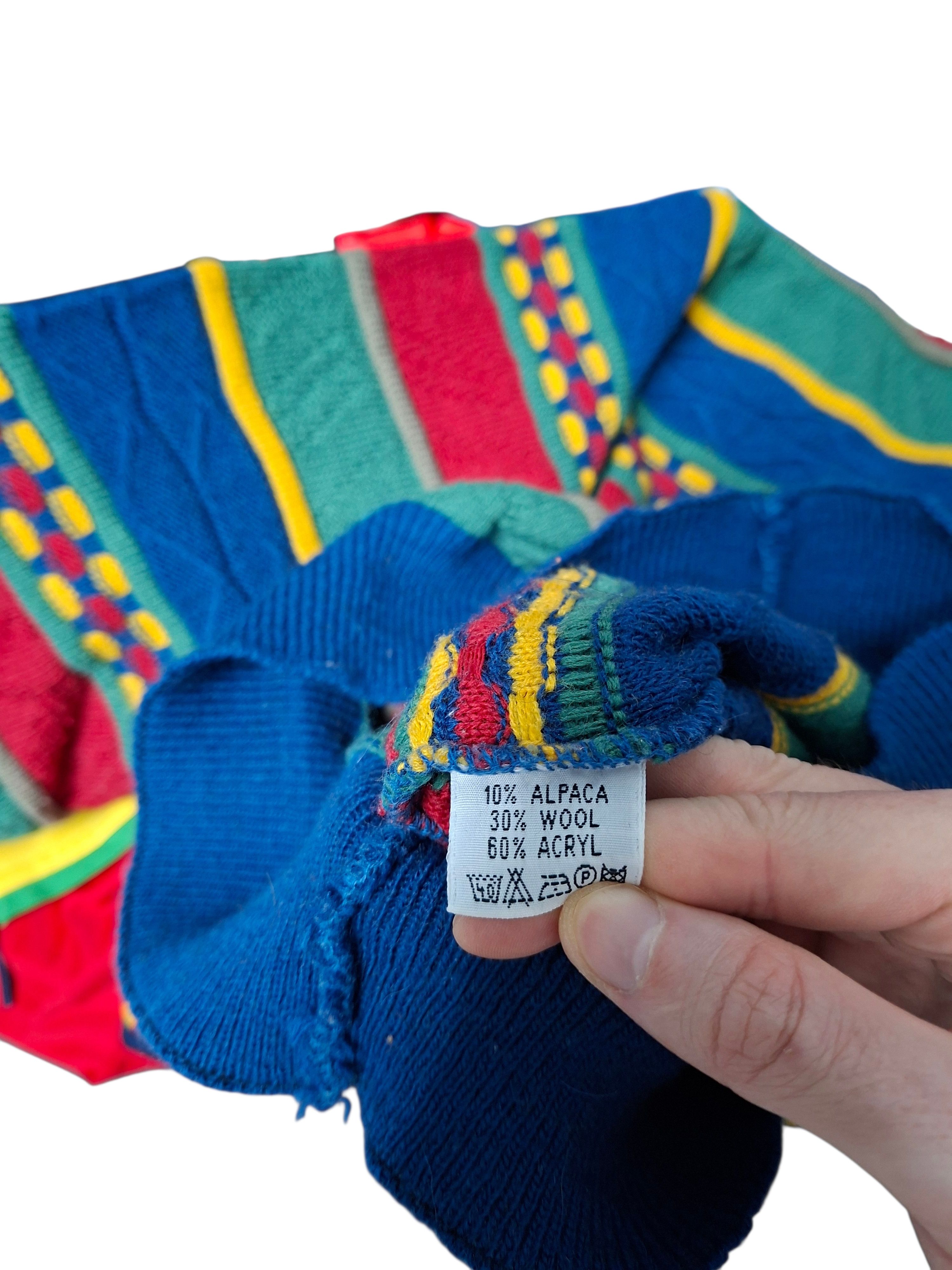 Other VINTAGE 90S MADE IN ITALY WOOL COOGI STYLE SWEATER Size US L / EU 52-54 / 3 - 5 Thumbnail