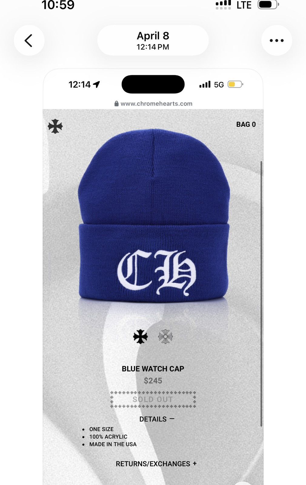 Chrome Hearts Chrome Hearts Beanie Size ONE SIZE - 9 Thumbnail