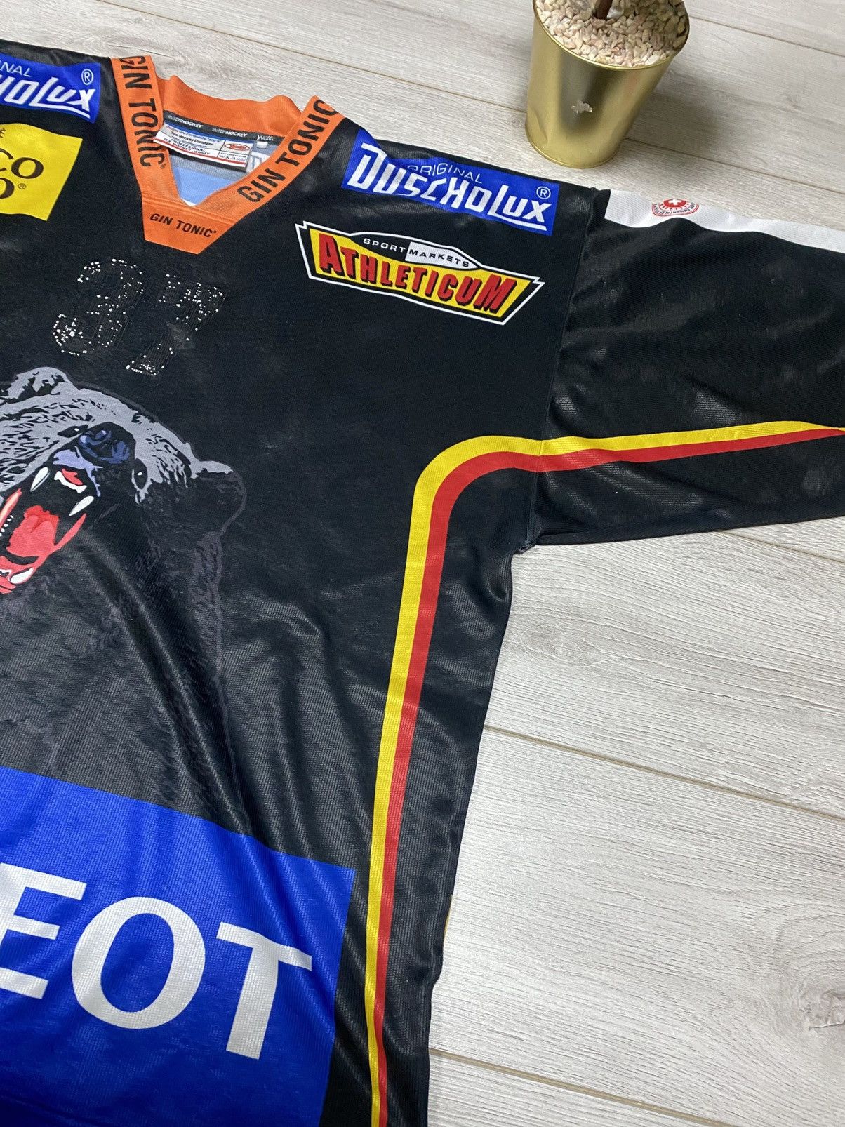 Vintage Vintage 90s SC Bern Hockey Jersey rare Peugeot Switzerland Size US XL / EU 56 / 4 - 7 Thumbnail
