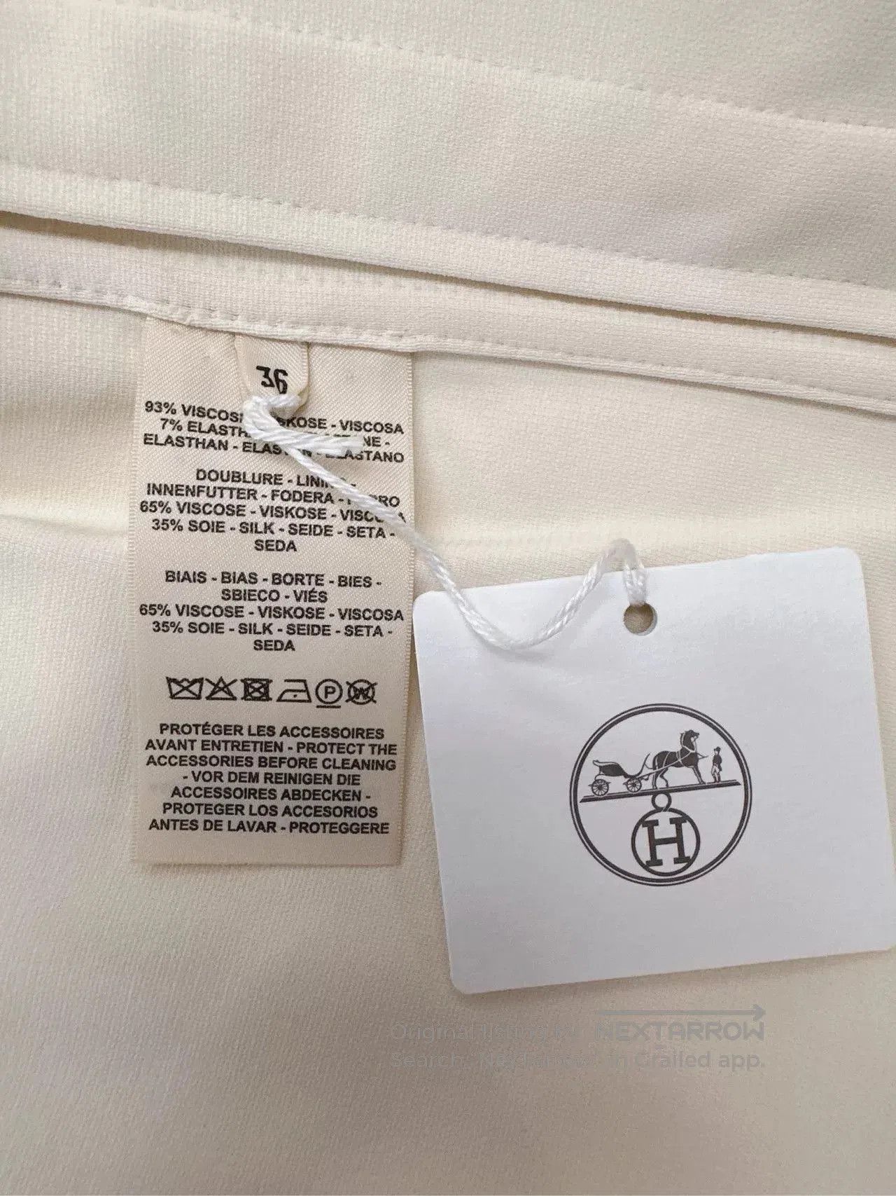 Hermes Hermes White Zip-Front Jacket. Size US S / EU 44-46 / 1 - 5 Thumbnail