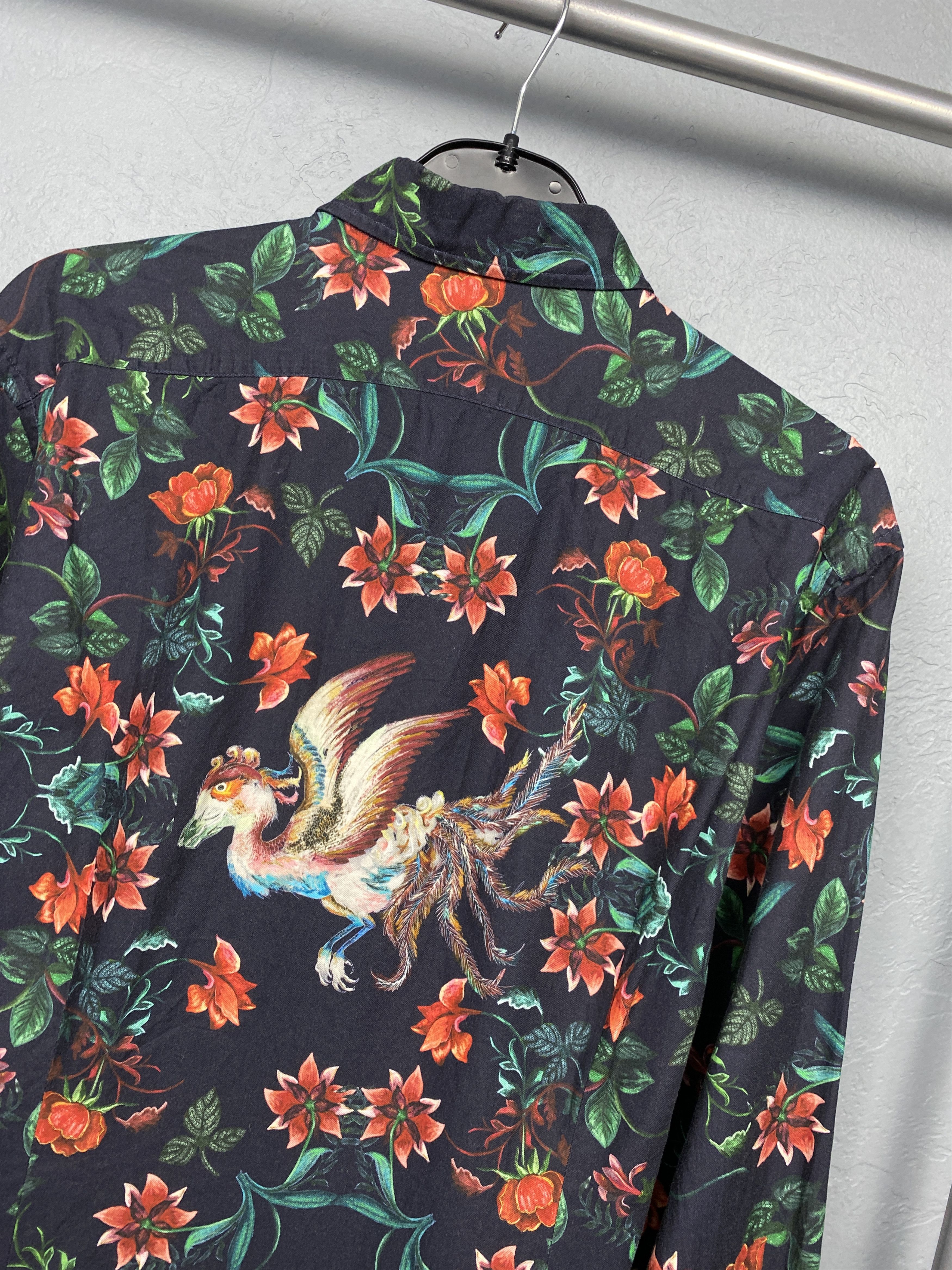 Eton × Vintage ETON Vintage Mens Floral Print Long Sleeve Shirt Size US L / EU 52-54 / 3 - 8 Thumbnail