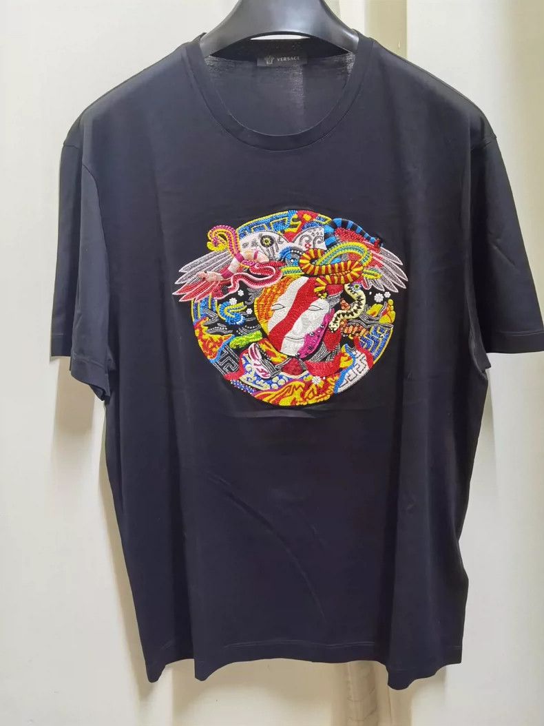Versace Versace Kowloon Snake Short Sleeve T-shirt Size US XXL / EU 58 / 5 - 1 Thumbnail