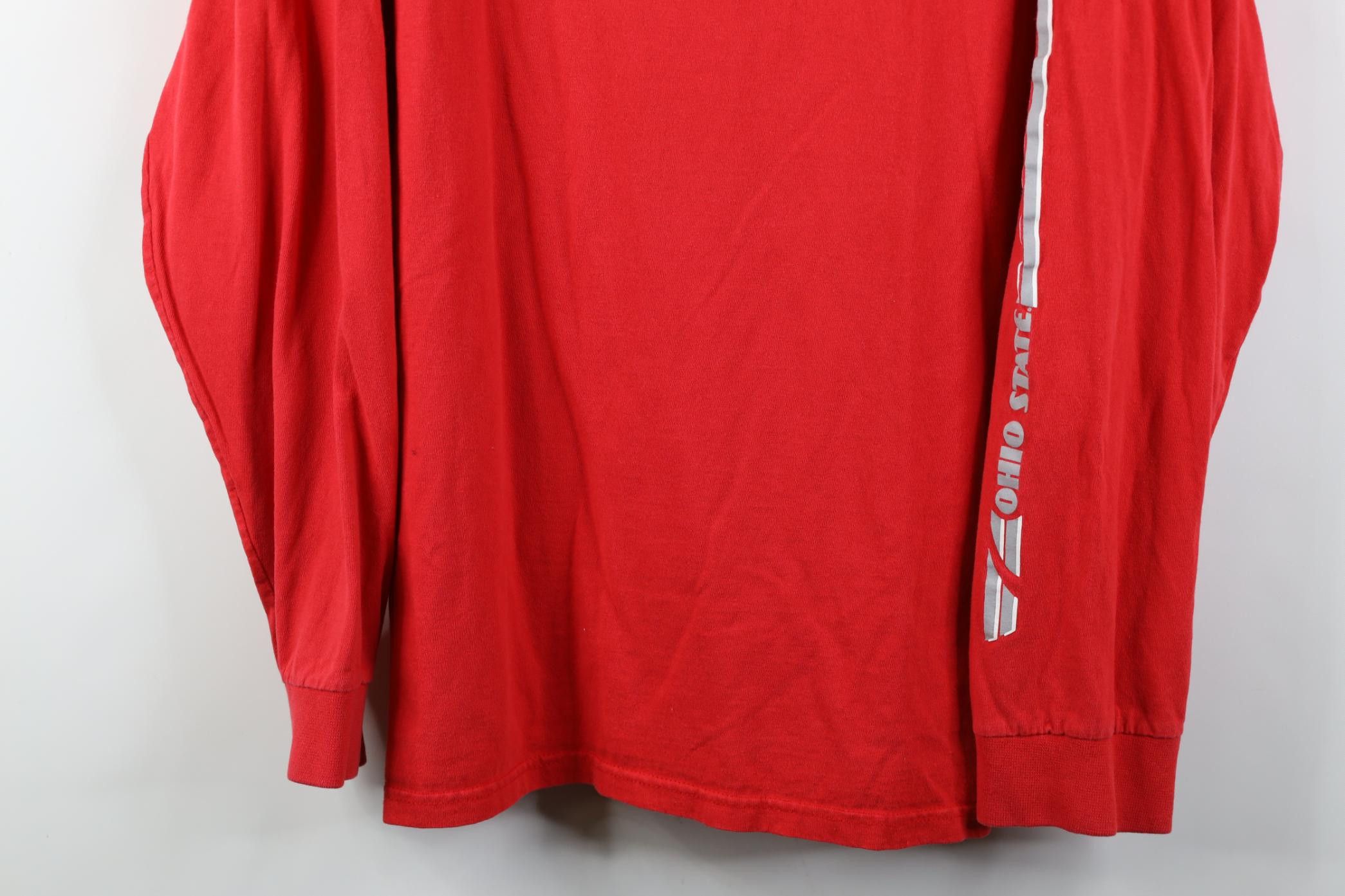 Nike Vintage Nike Center Swoosh Ohio State University T-Shirt Size US XL / EU 56 / 4 - 3 Thumbnail