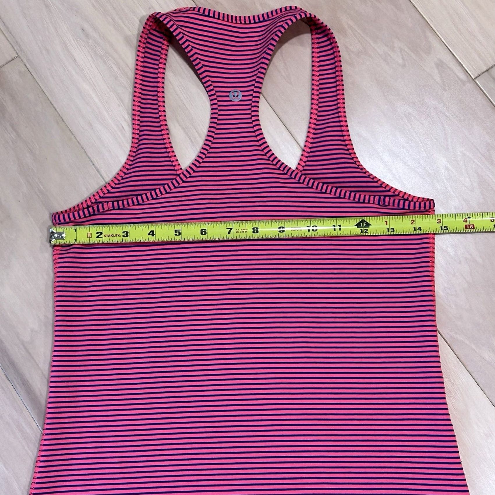 Lululemon Lululemon Cool Racerback Hyper Stripe Pink Tank Women’s 8 Shirt Sleeveless Racerback Athletic Yoga Gym Training Runs Striped Pink VINTAGE: No Size ONE SIZE - 3 Thumbnail