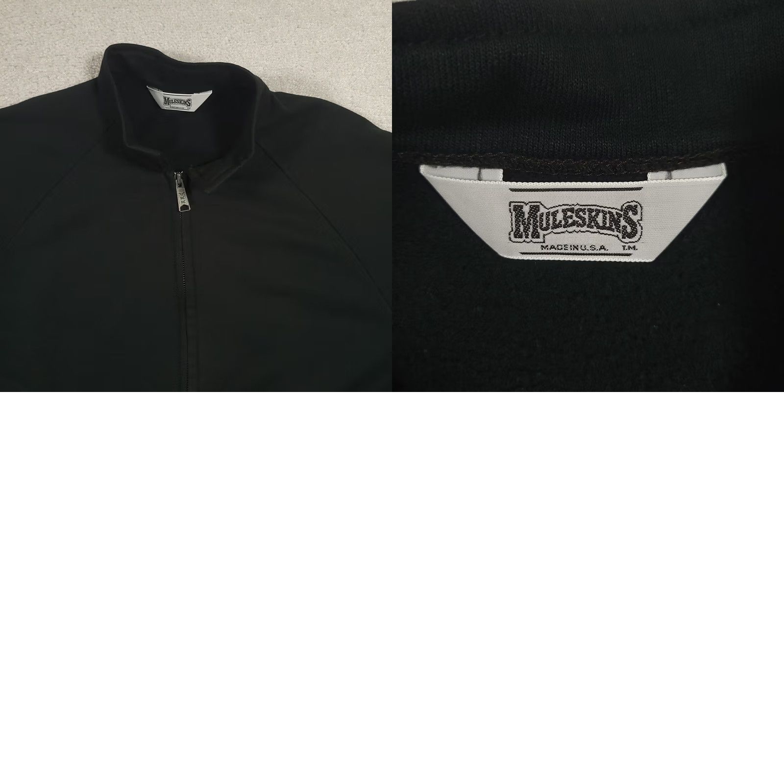Vintage VINTAGE Muleskins Jacket Black Zip Up Sweatshirt USA Made XL Men Sweater Full Zip Size US XL / EU 56 / 4 - 9 Thumbnail