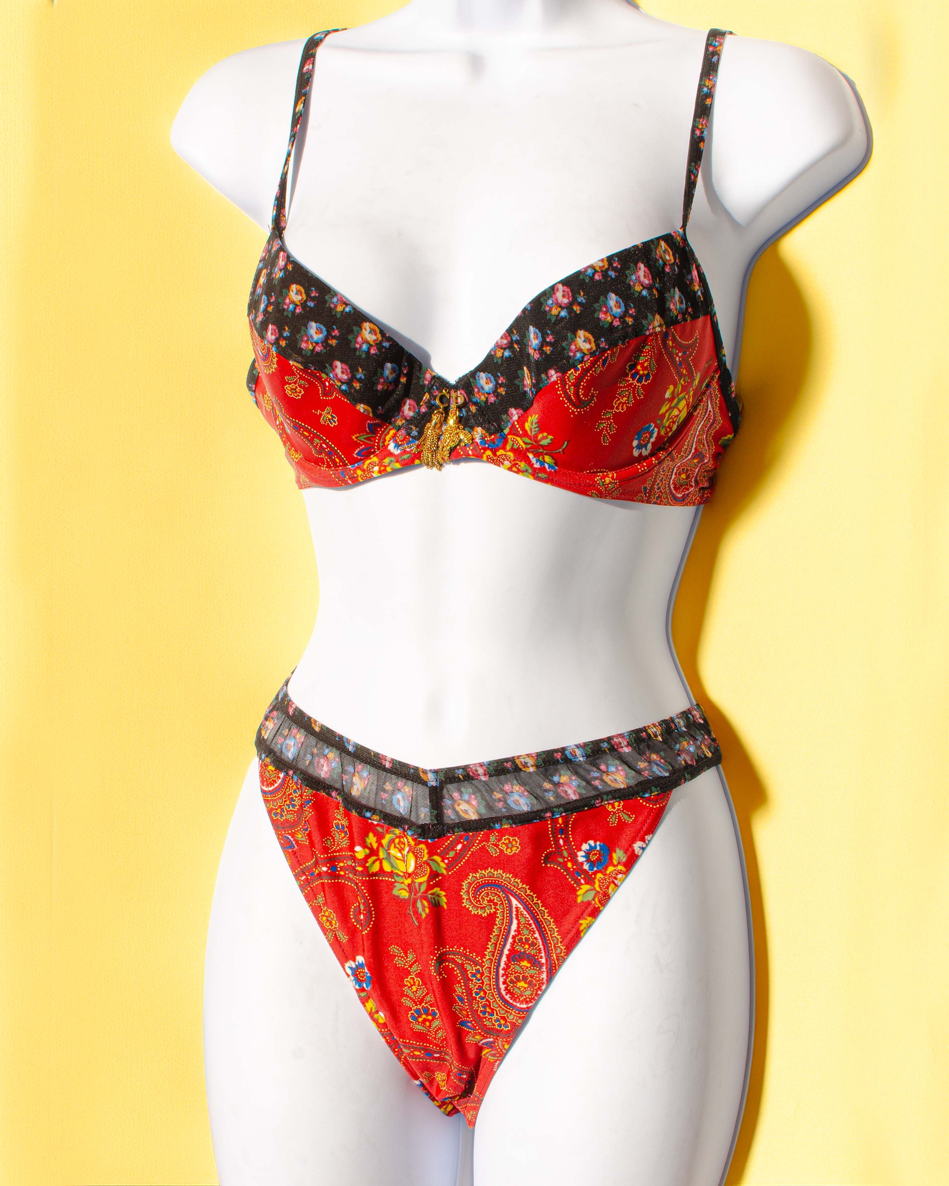 Dior Vintage Dior RED Bikini Swimwear Size ONE SIZE - 1 Thumbnail