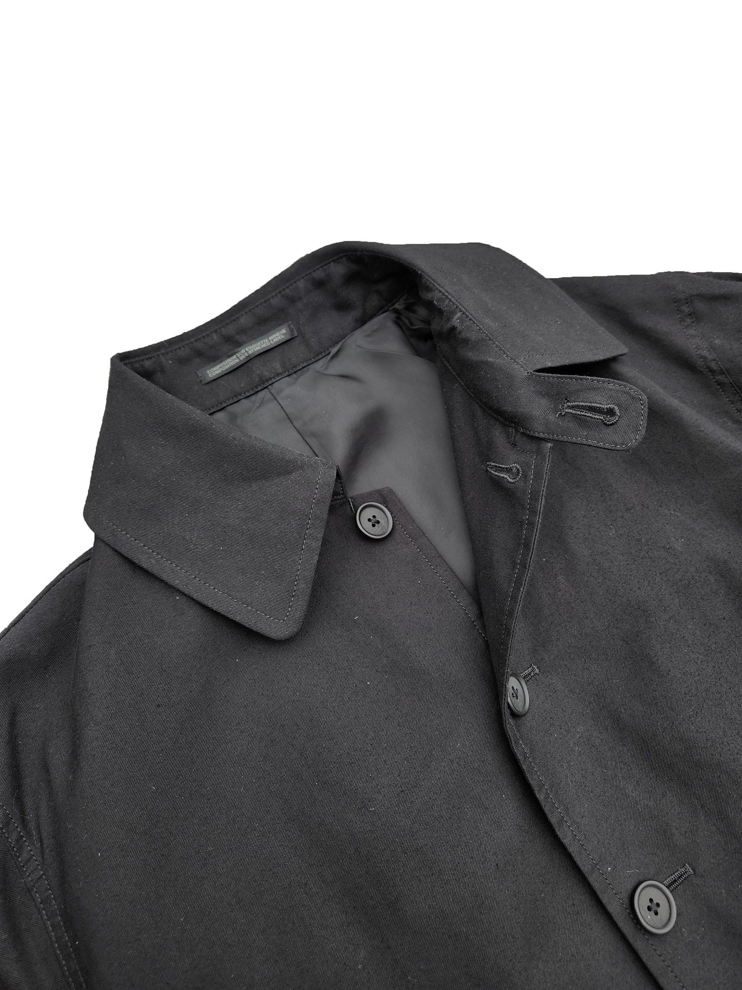 Yohji Yamamoto Yohji Yamamoto Pour Homme Cotton Wide Twill Coat Size US S / EU 44-46 / 1 - 2 Thumbnail