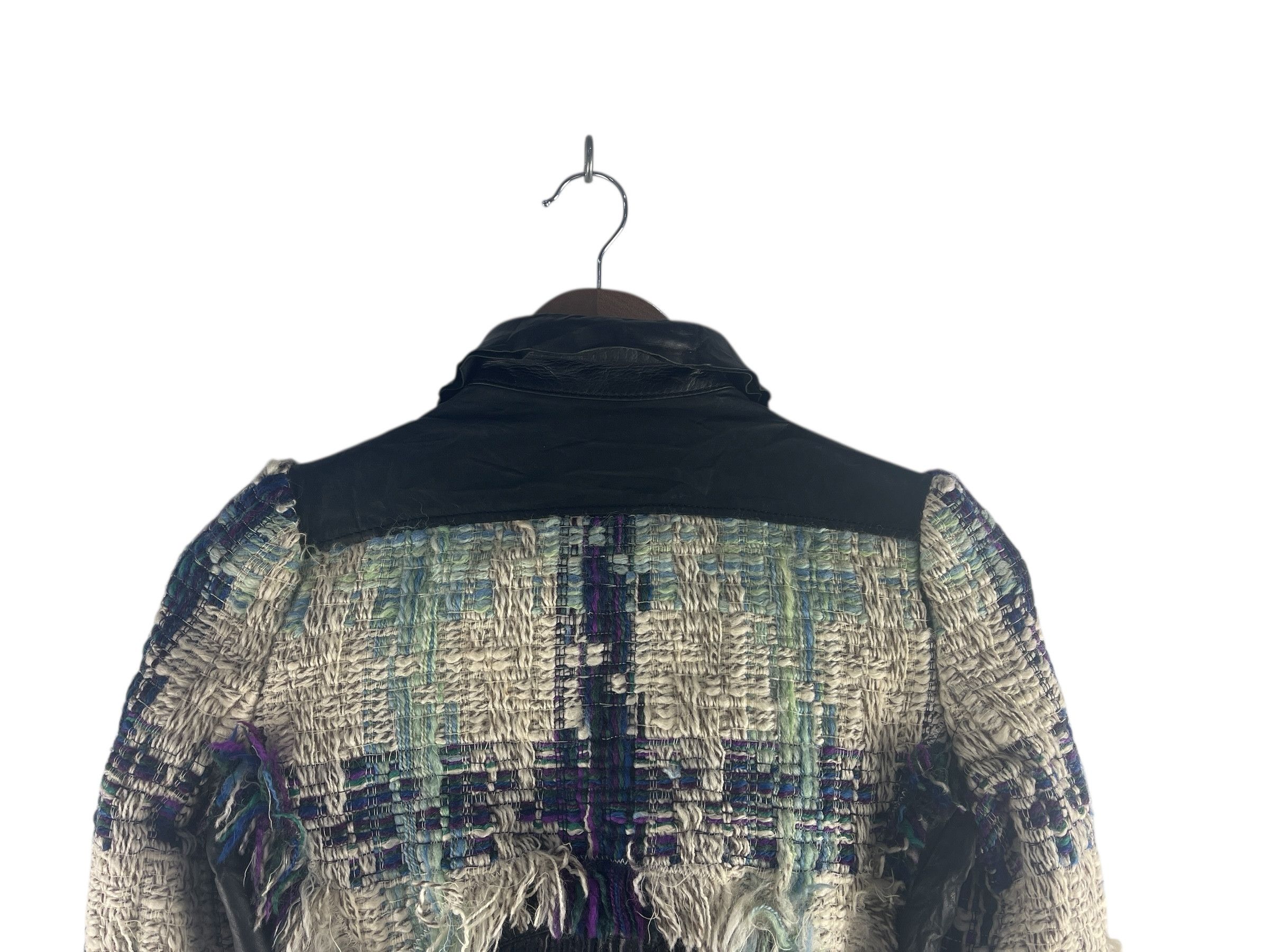 Dsquared2 Dsquared2 Cropped Tweed Biker Jacket - Made in Italy Size US XXS / EU 40 - 11 Thumbnail