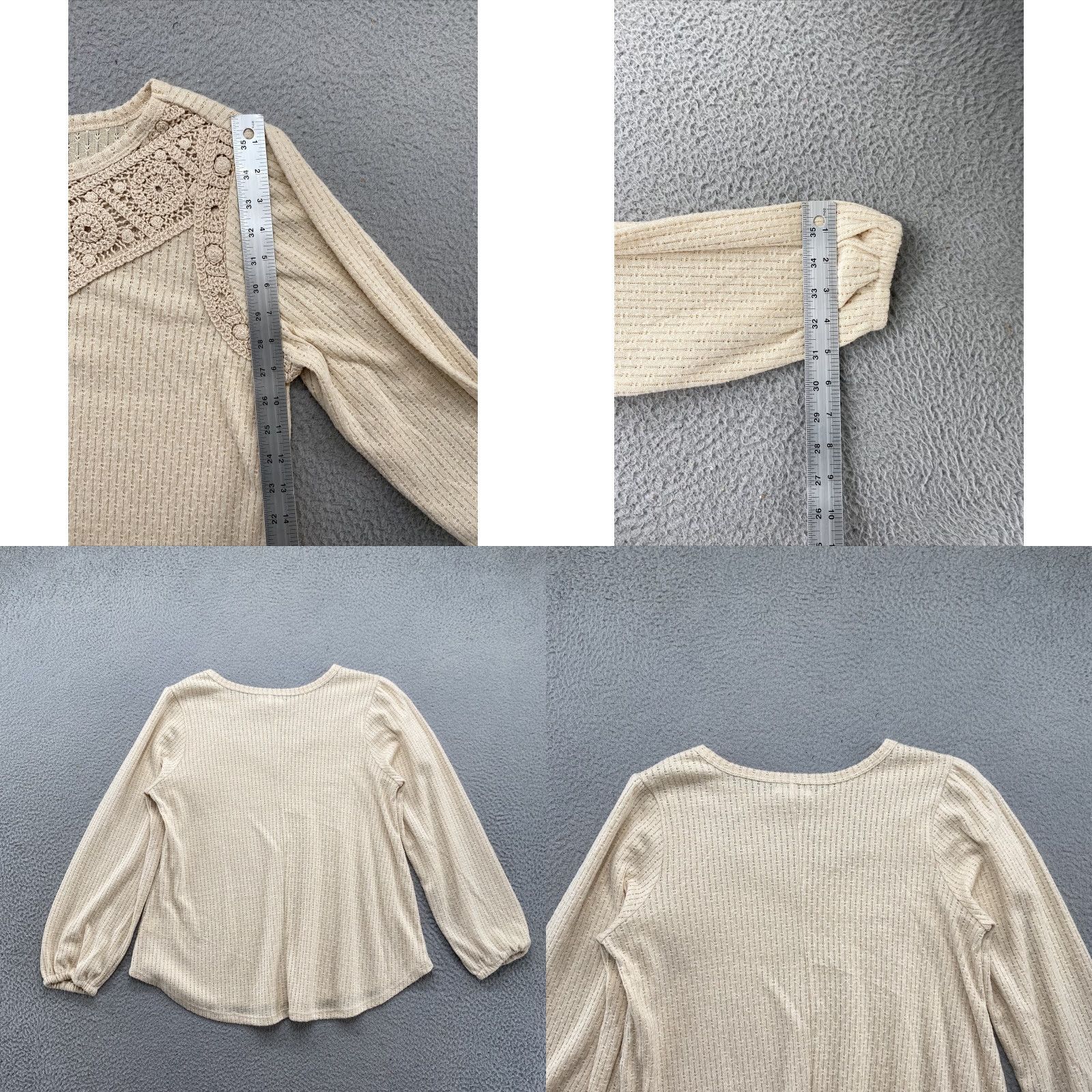Vintage Maurices Women's Pullover Sweater in Size L Beige Lightweight Knit Rayon Blend Long Sleeve Size L / US 10 / IT 46 - 8 Thumbnail