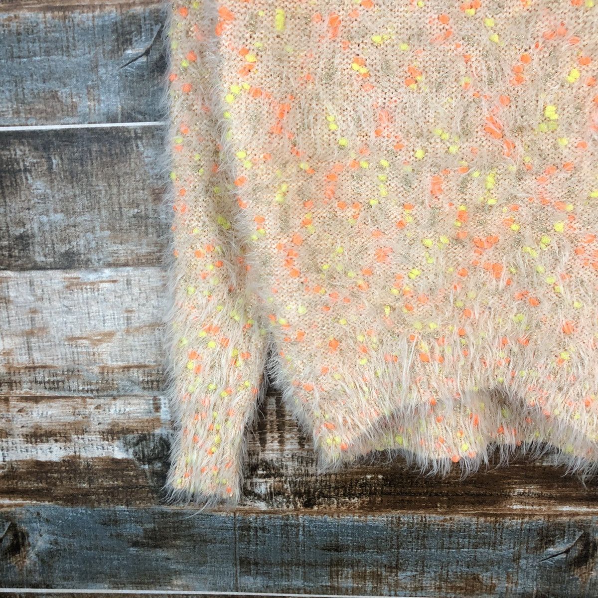 Homespun Knitwear Muzak Orange mohair fur shaggy Knitwear #A1738 Size S / US 4 / IT 40 - 7 Thumbnail