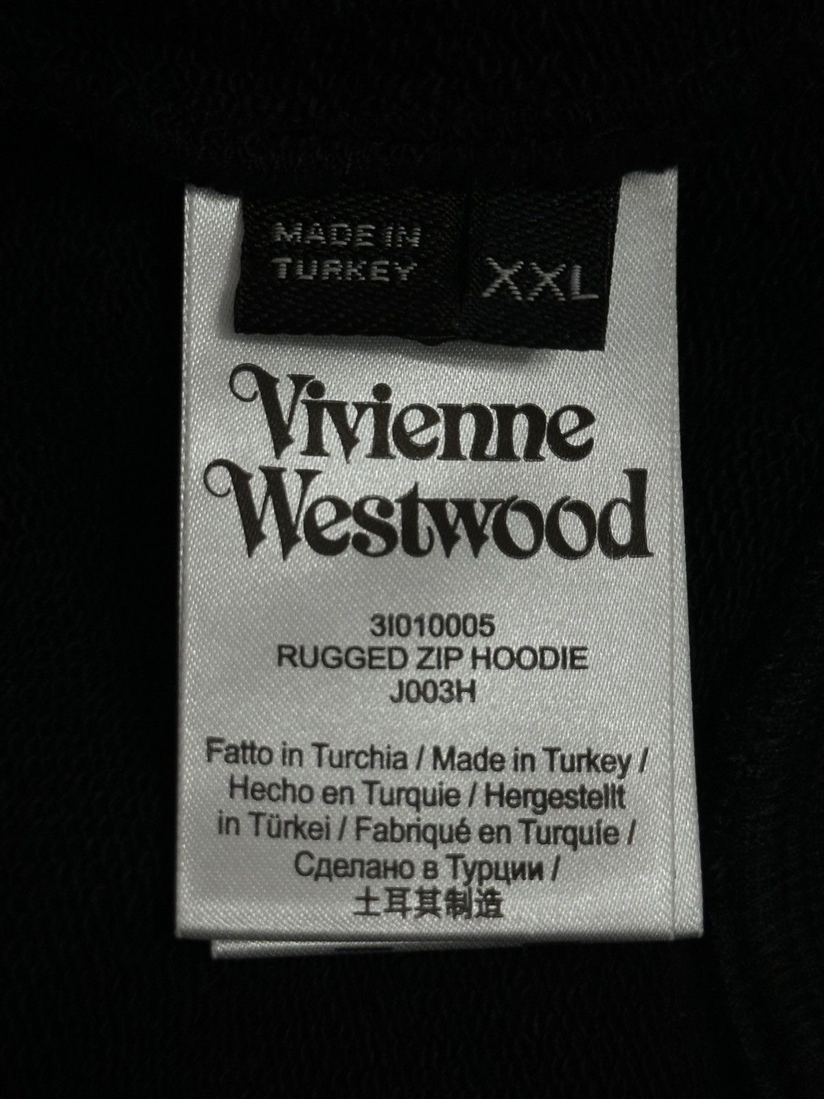 Vivienne Westwood Vivienne Westwood Zip Hoodie Black Big Orb Logo XXL Size US XXL / EU 58 / 5 - 5 Thumbnail
