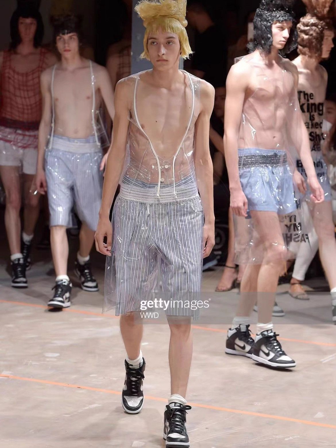 Comme des Garcons Homme Plus Comme Des Garcons Homme Plus 17SS Runway Stripe Shorts-2508 Size US 30 / EU 46 - 2 Thumbnail