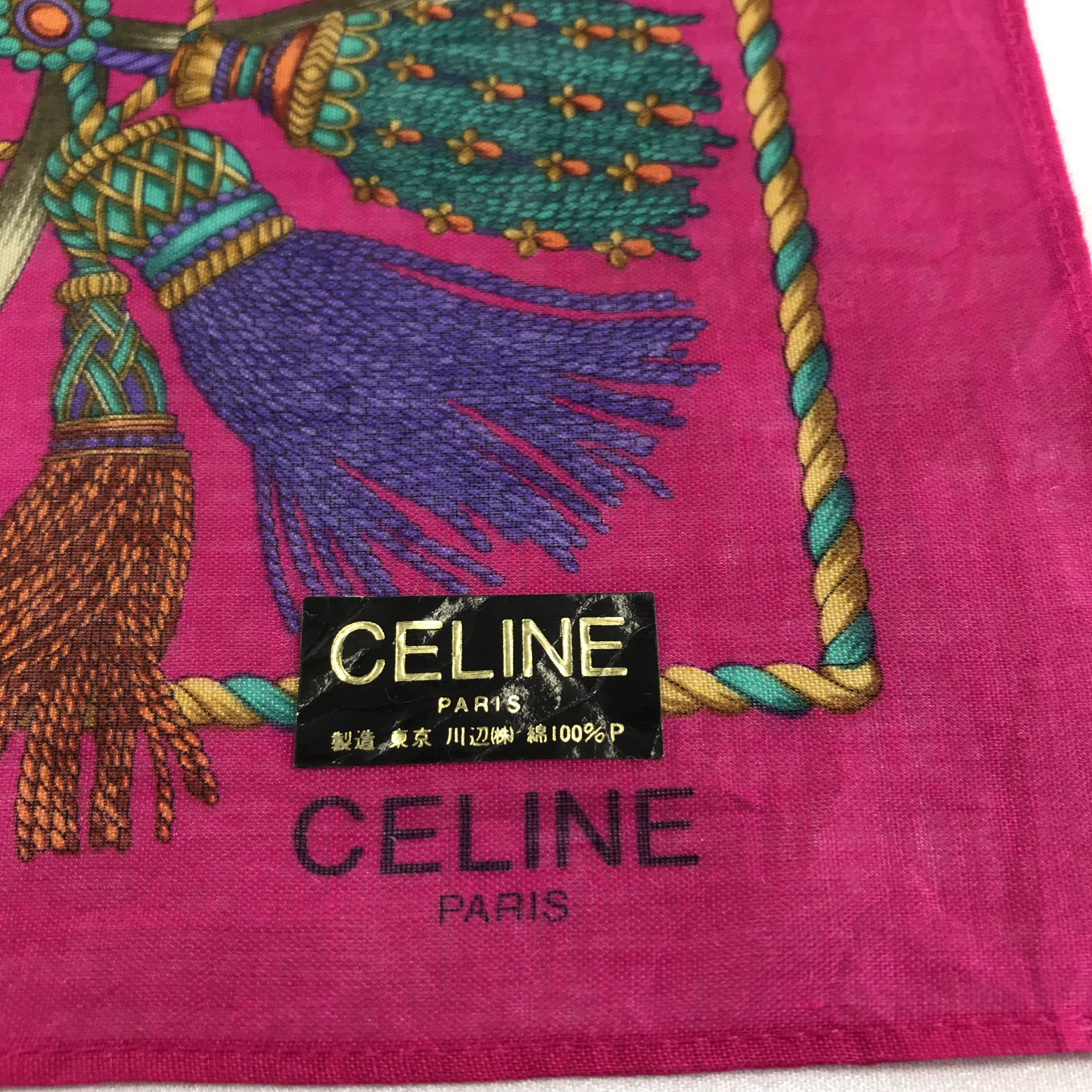 Celine Celine Luxury Handkerchief Neckerchief Bandana H874 Size ONE SIZE - 3 Thumbnail