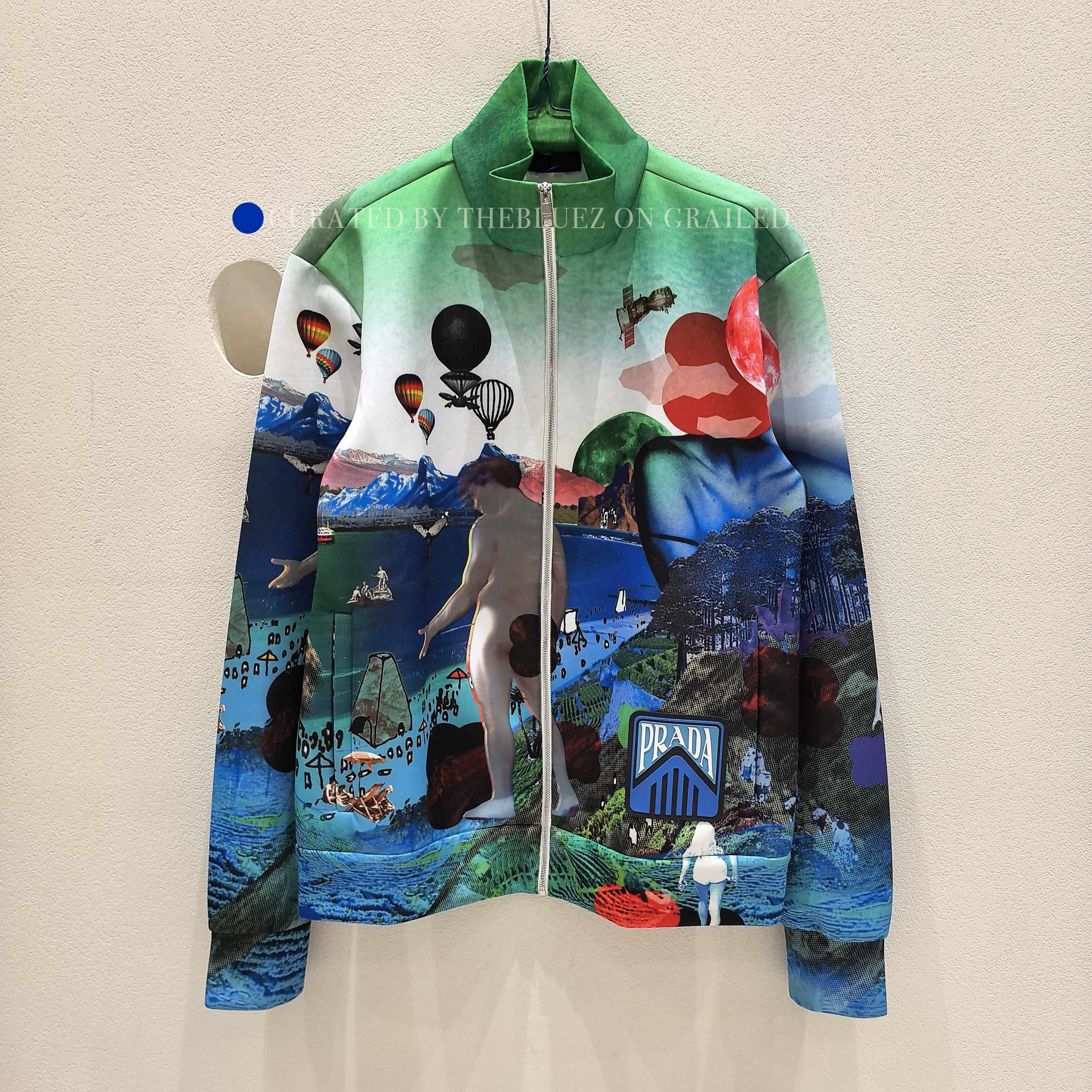 Prada Graphic Print Zip Jacket in Multi Size US M / EU 48-50 / 2 - 1 Thumbnail