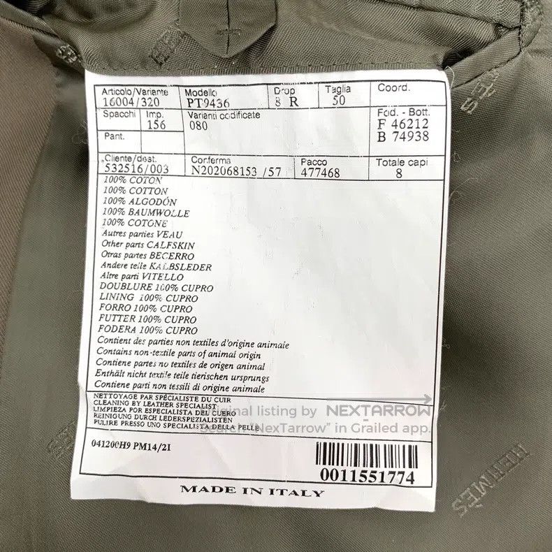 Hermes Hermes Brownish green cotton collar single-breasted long-s Size US M / EU 48-50 / 2 - 7 Thumbnail