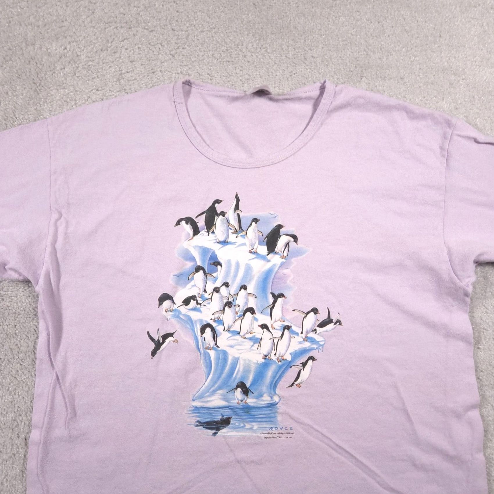Anvil VINTAGE Anvil Shirt Womens XL Penguin Graphic Nature Art Royce McClure Animal Print Tee Size XL / US 12-14 / IT 48-50 - 3 Thumbnail