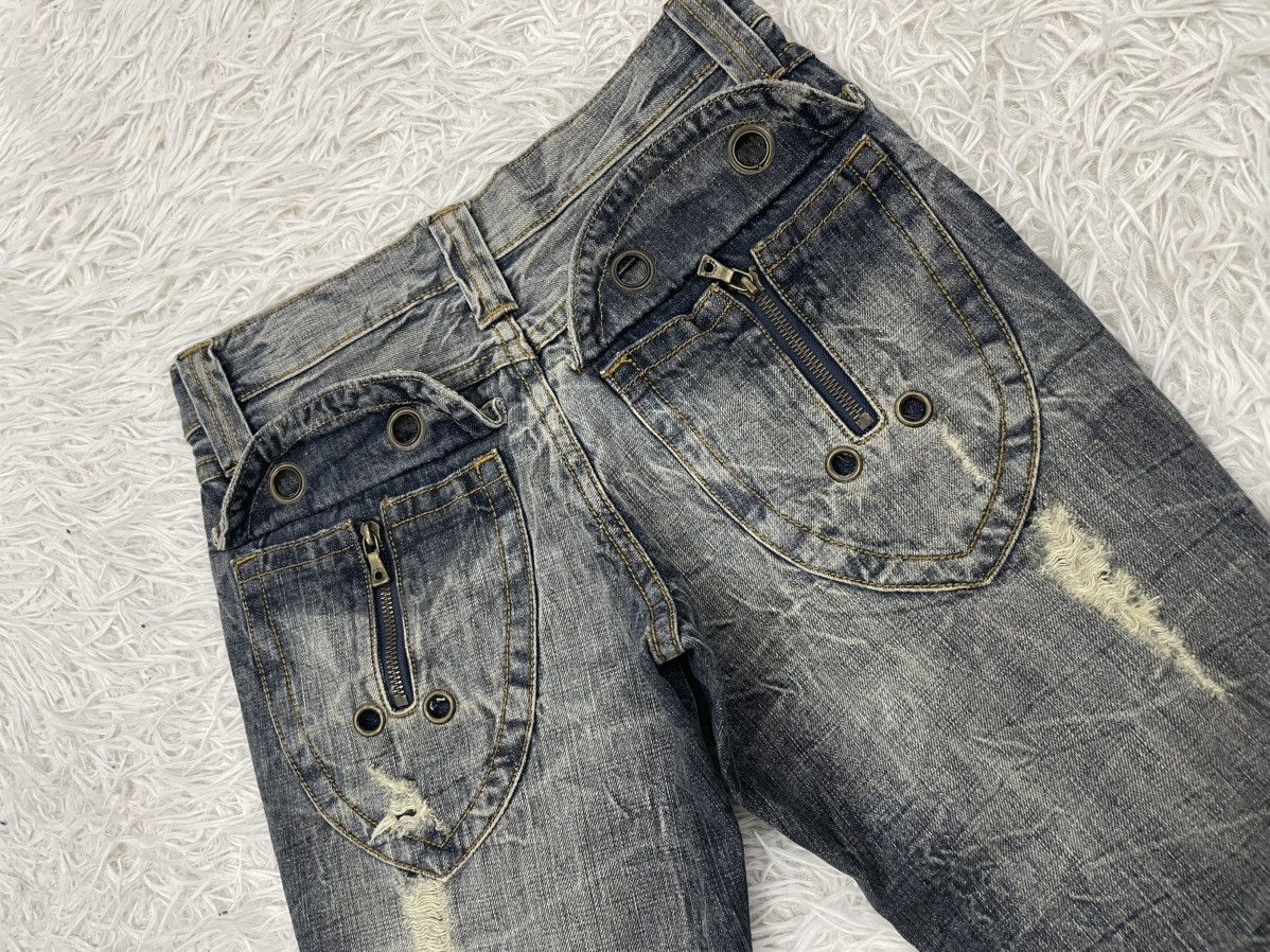 semanticdesign Distress Design Wreck Line Semanticdesign Flair Jeans Pant Size 29" - 8 Thumbnail