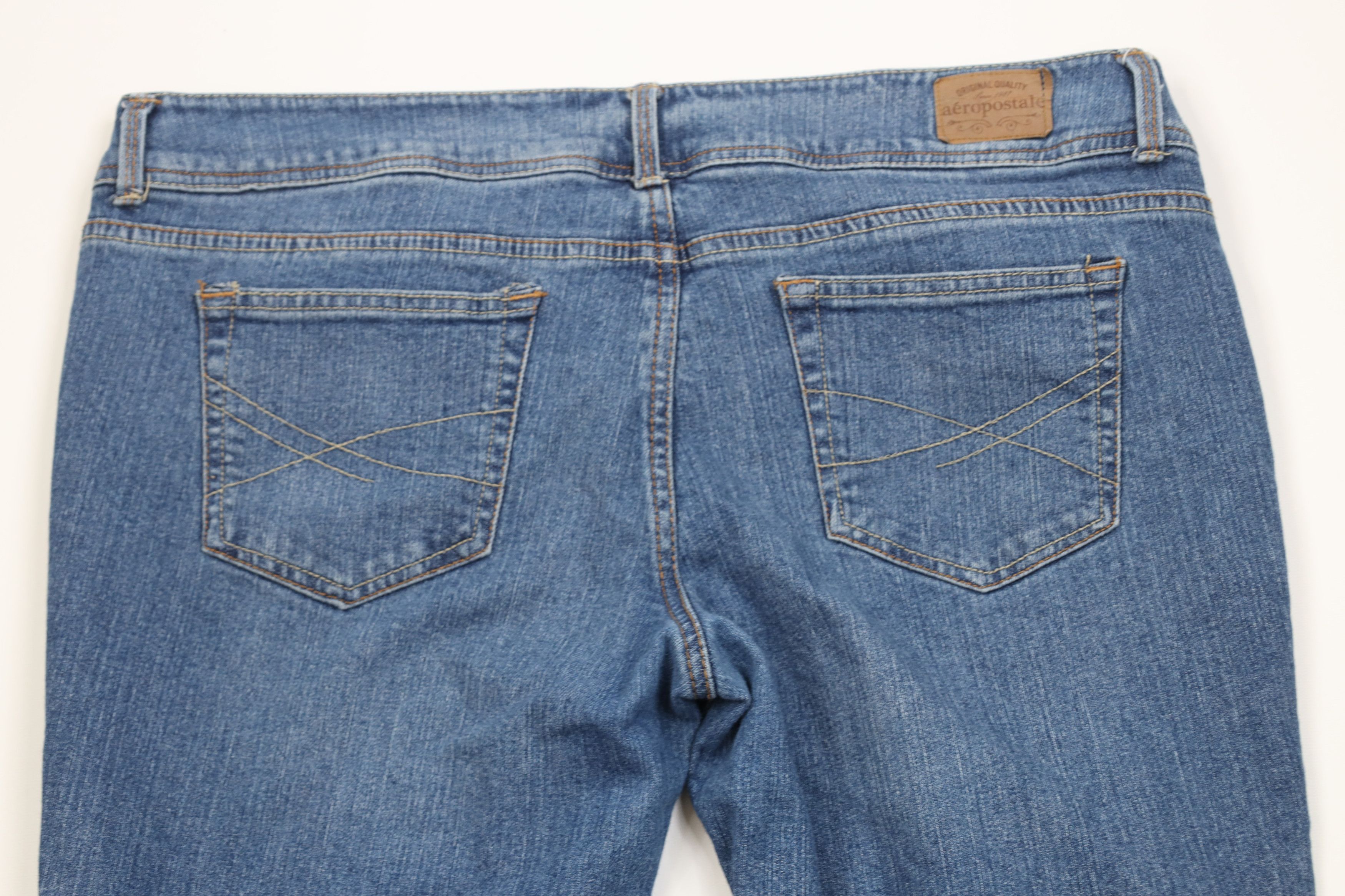 Aeropostale Vintage Y2K Aeropostale Faded Babydoll Flared Wide Leg Jeans Size 38" / US 16 / IT 52 - 10 Thumbnail