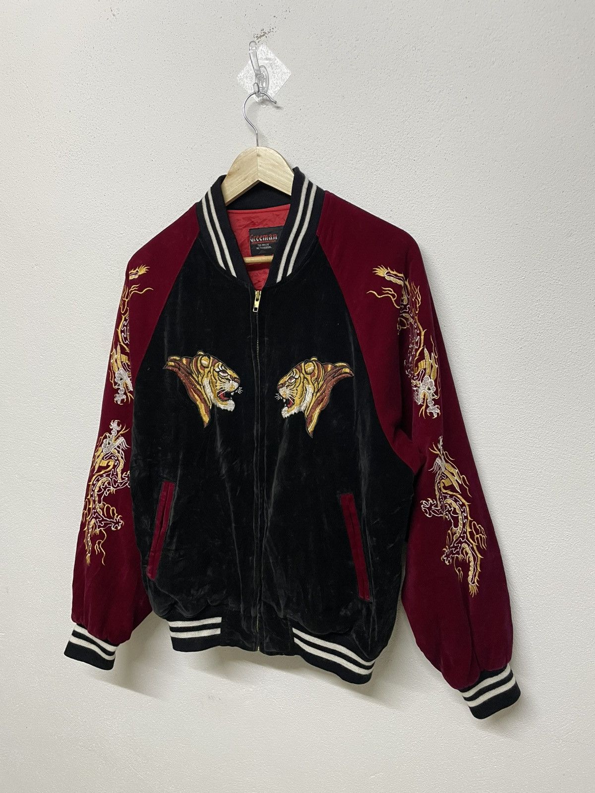 Velvet Vintage Souvenir Japan Yokosuka Embroidered Velvet Jacket Size US L / EU 52-54 / 3 - 3 Thumbnail