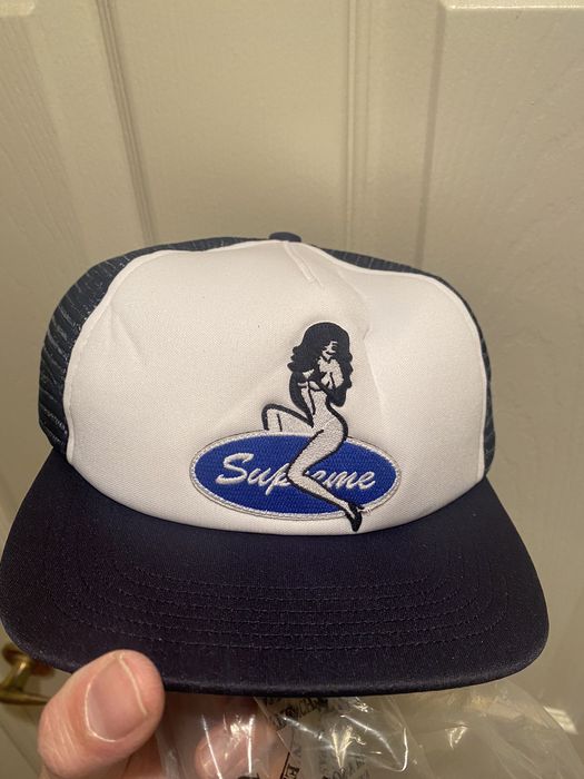 Supreme Supreme Pin Up Mesh Back 5-Panel Hat Navy | Grailed