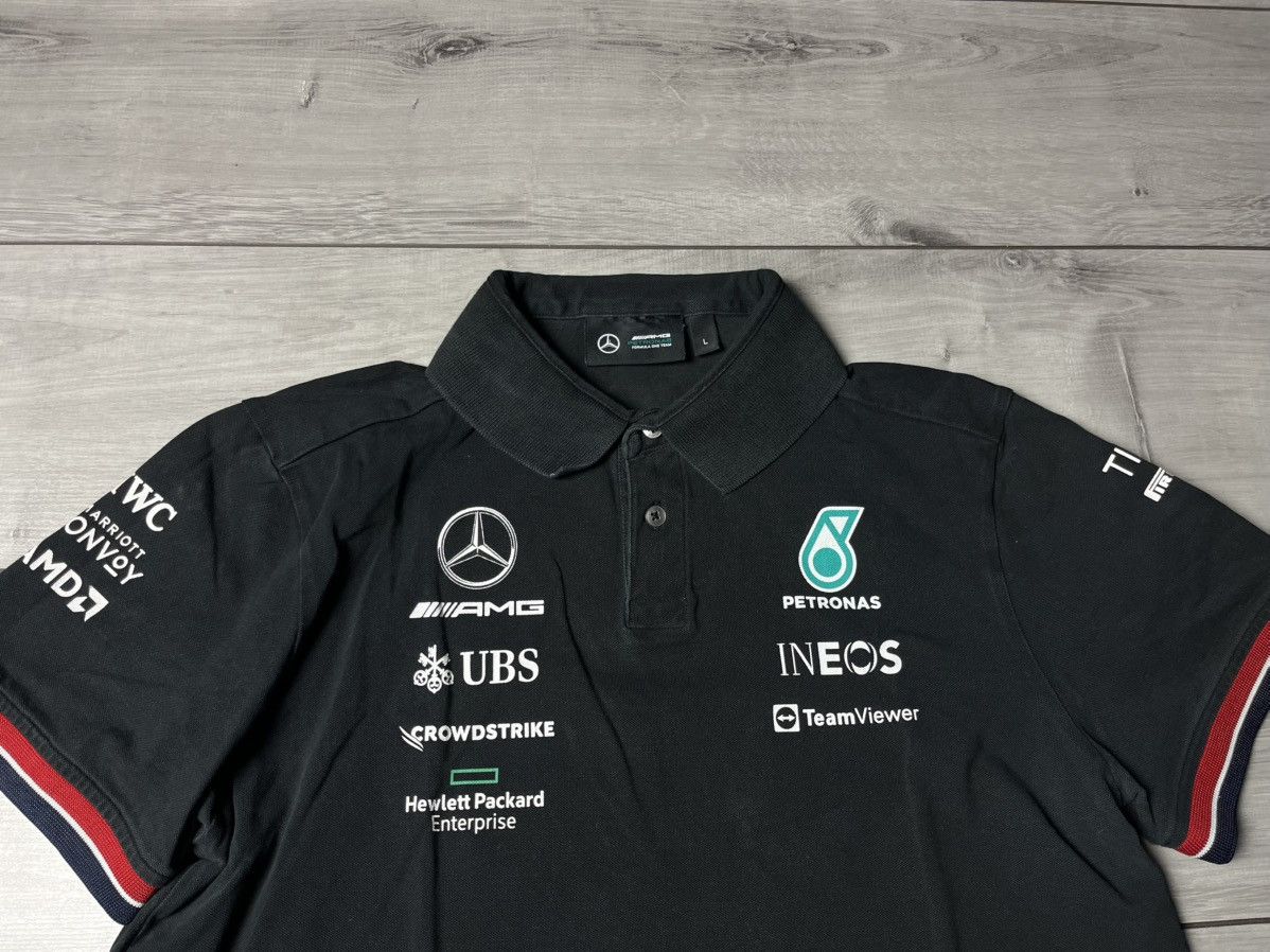 Mercedes-Benz Mercedes Benz AMG Petronas F1 Men's Team Polo Shirt Black Size US L / EU 52-54 / 3 - 3 Thumbnail