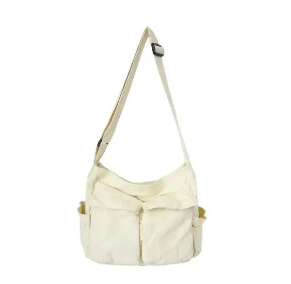 VIBE Casual Canvas Messenger Shoulder School Bag Size ONE SIZE - 3 Thumbnail