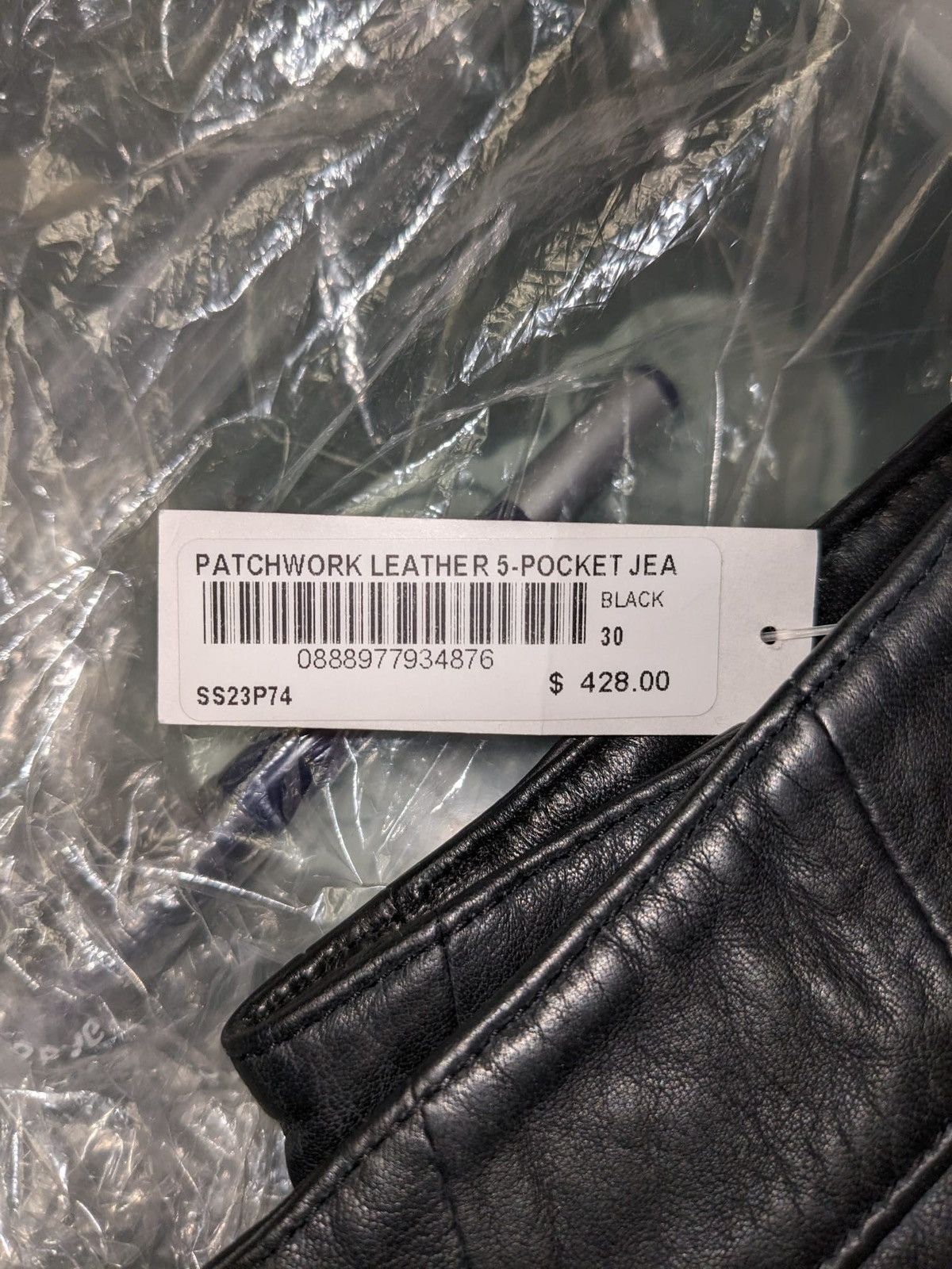 Supreme SS23 Supreme Patchwork Leather 5-Pocket Jean Pants 30 Size US 30 / EU 46 - 7 Thumbnail
