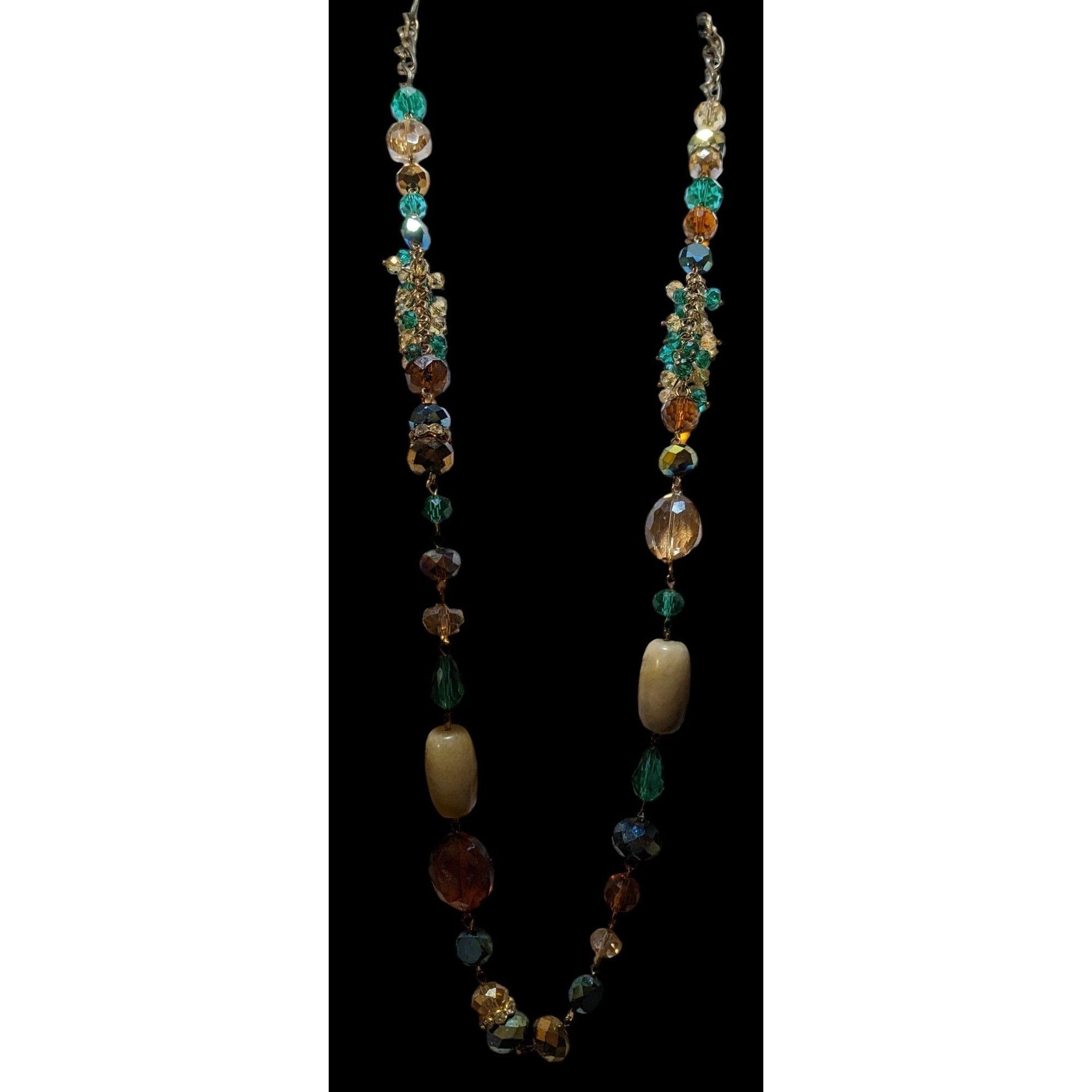 Other Green And Gold Glam Glass And Stone Beaded Necklace Size ONE SIZE - 3 Thumbnail