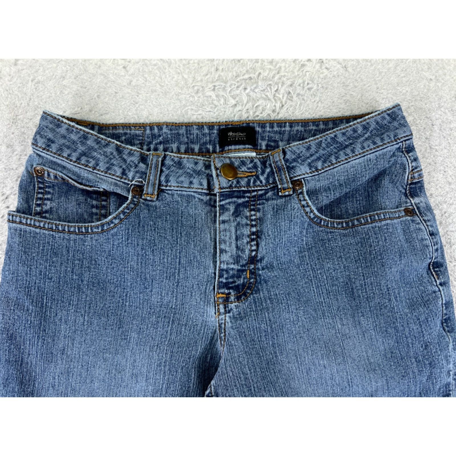 Mossimo Vintage Mossimo Blue Denim Bootcut Jeans Women's Regular Fit 24x28 Stretch Cotton Size 25" / US 0 / IT 36 - 4 Thumbnail