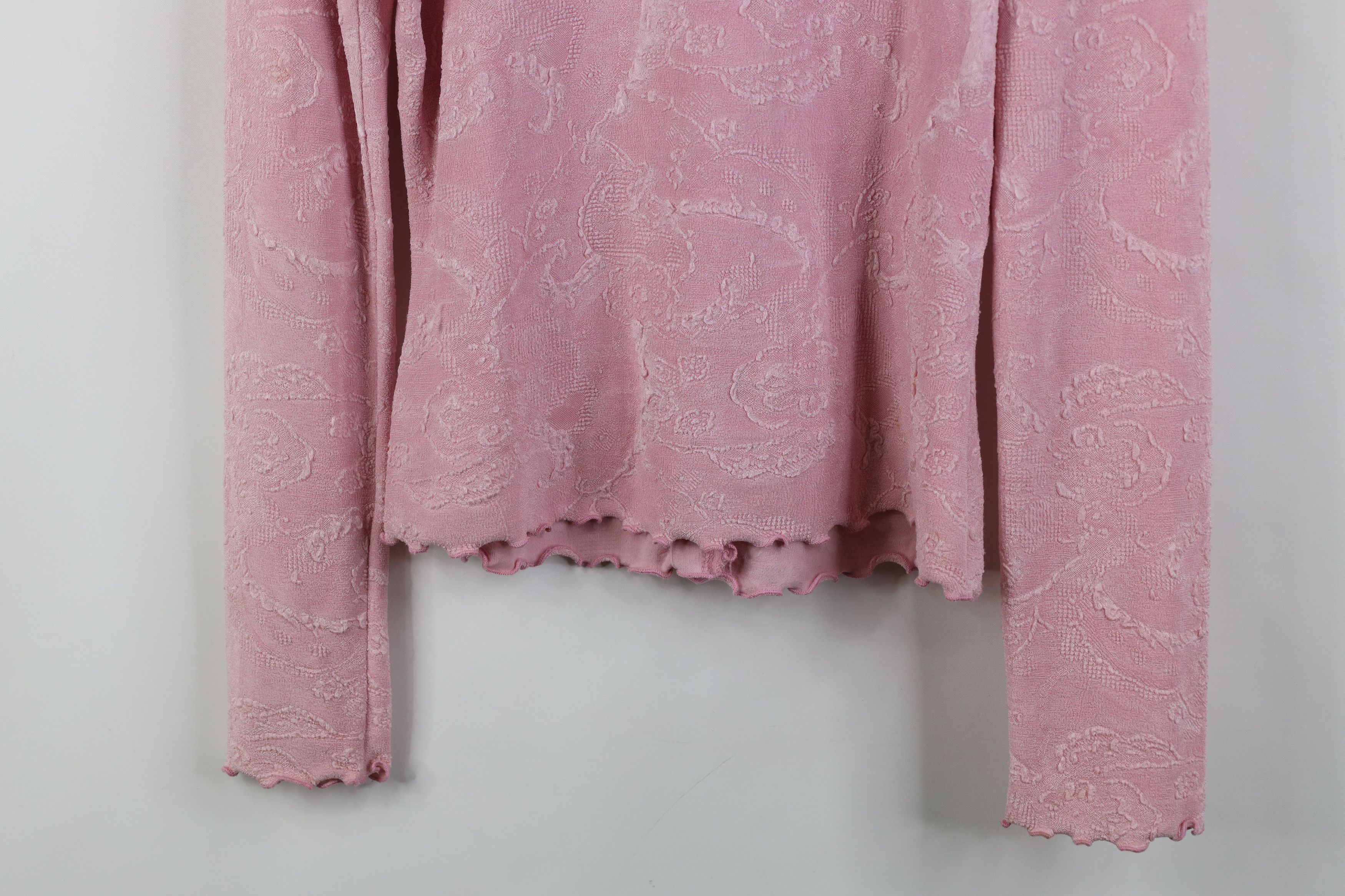 Vintage Vintage 90s Y2K Babydoll Ruffled Knit Cardigan Sweater USA Size XL / US 12-14 / IT 48-50 - 12 Thumbnail