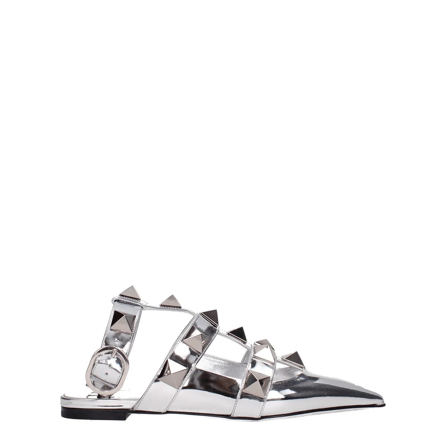 Valentino ob1o1e1224 Patent Leather Sandals in Silver Size US 11 / IT 41 - 1 Thumbnail