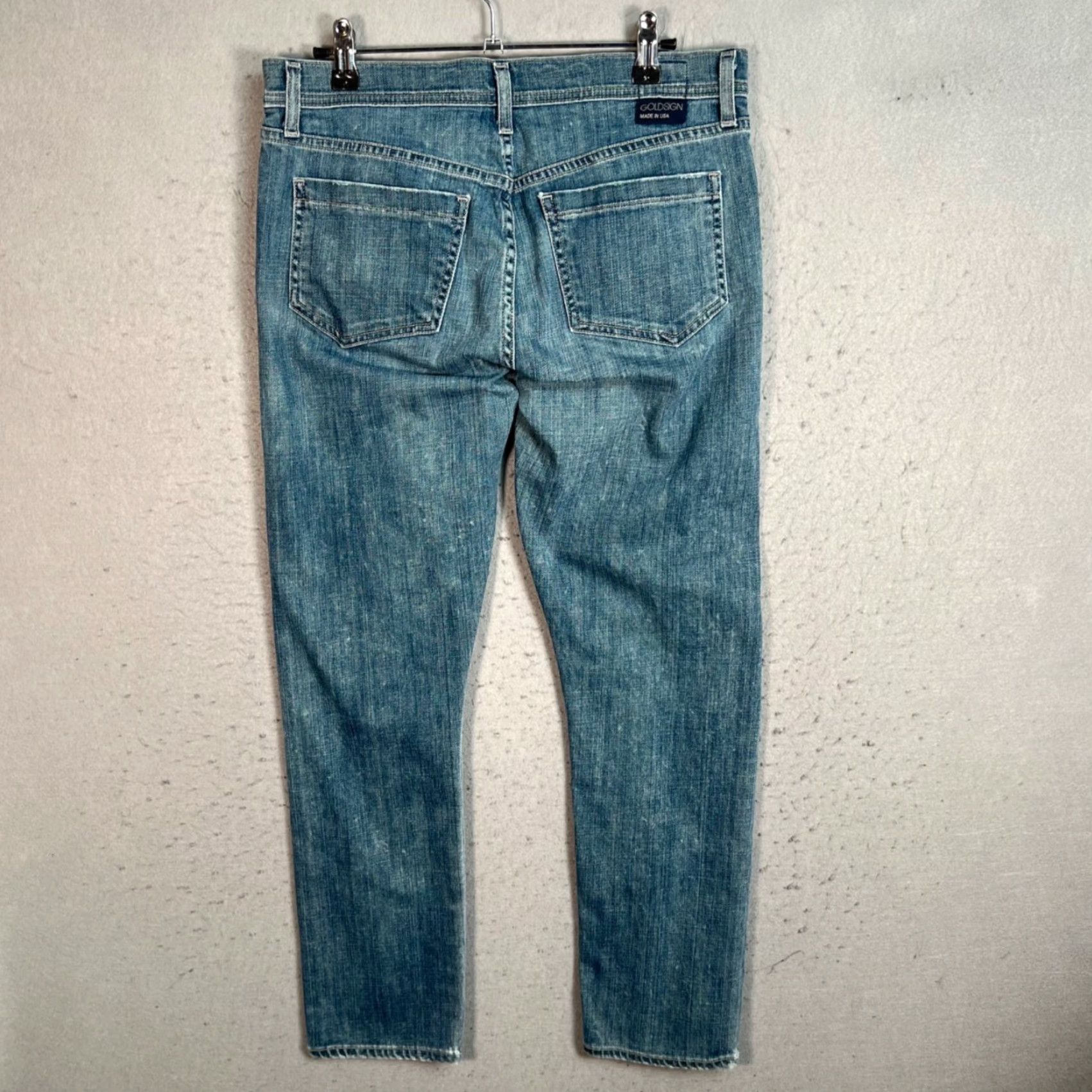 GOLDSIGN GOLDSIGN Jeans Womens 29 Blue Denim Skinny 5-Pocket USA Rise Mid Slim Size 29 Womens Jeans Size 29" - 2 Thumbnail