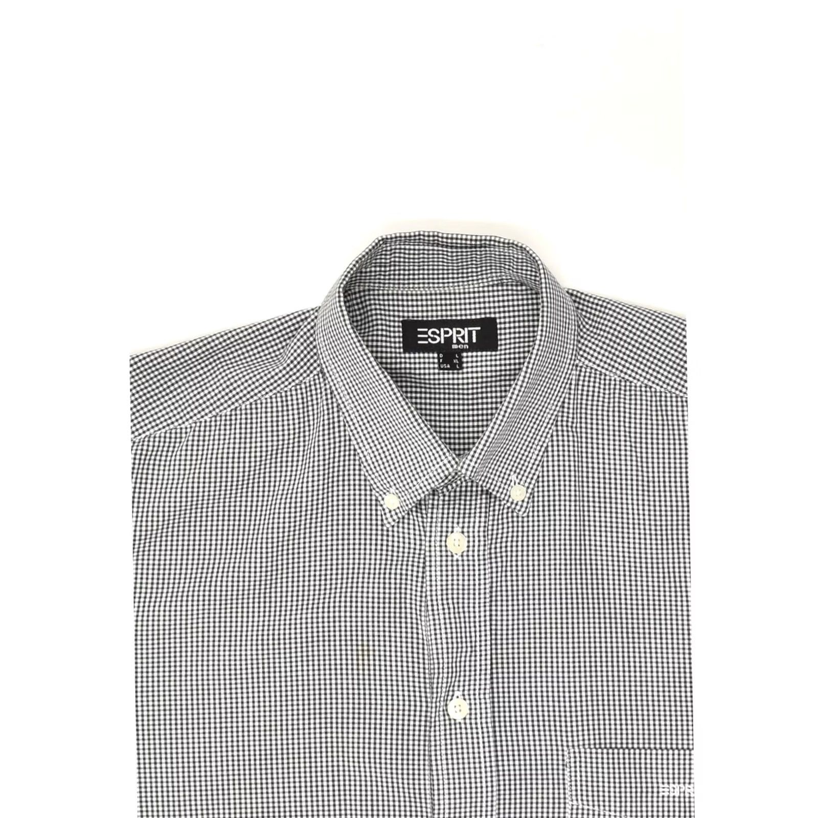 Esprit ESPRIT Mens Shirt Large Black Gingham Size US L / EU 52-54 / 3 - 3 Thumbnail