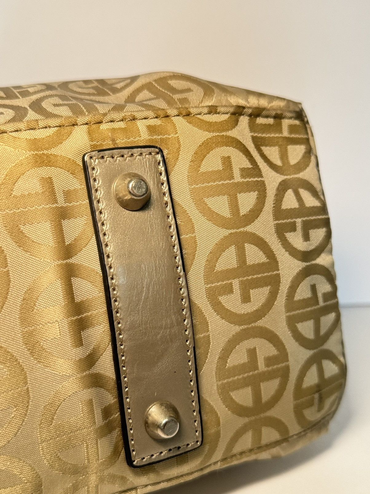 Giani Bernini Vintage Giani Bernini Gold Tan Monogram Handbag Size ONE SIZE - 19 Thumbnail