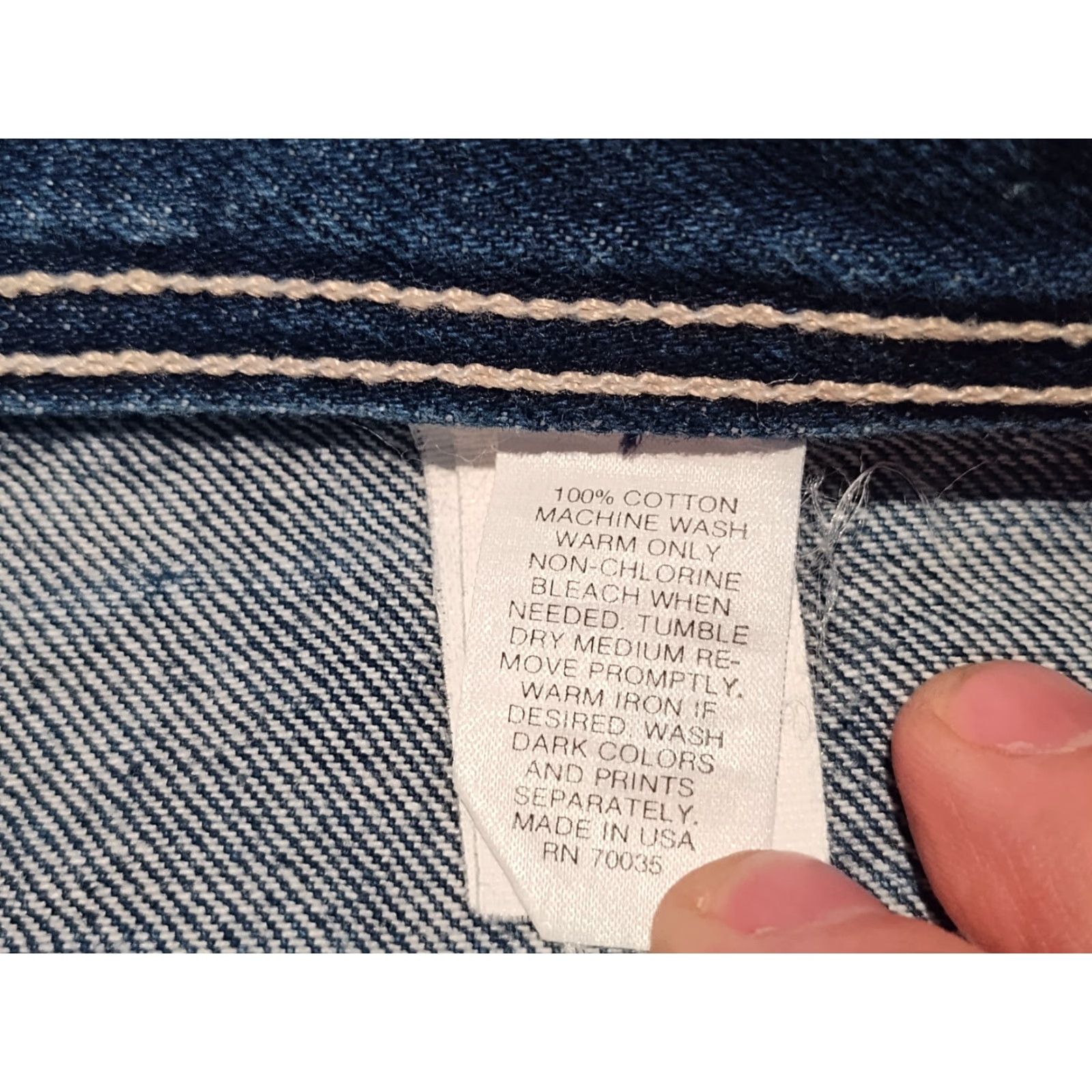 Vintage VINTAGE JM Jeanswear Jeans Mens Relaxed Fit 36x30 Blue Cotton Jeanswear 90s Mens Jeans Size US 36 / EU 52 - 7 Thumbnail