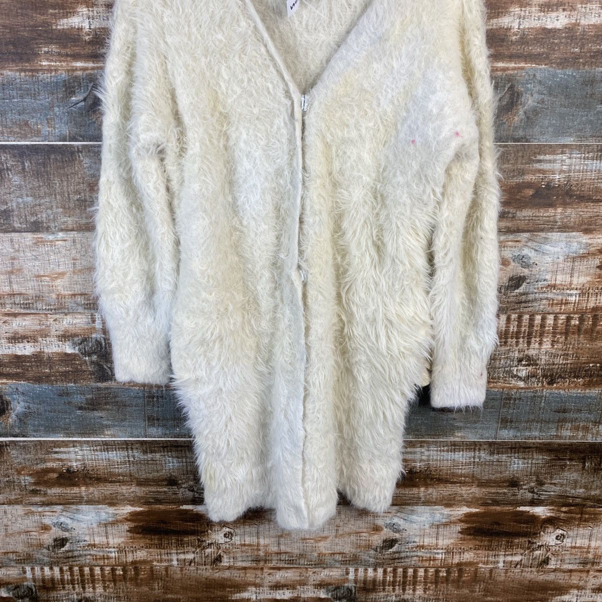 Vintage DL Aunt Maries White Mohair Cardigan Knitwear #C1169 Size M / US 6-8 / IT 42-44 - 3 Thumbnail