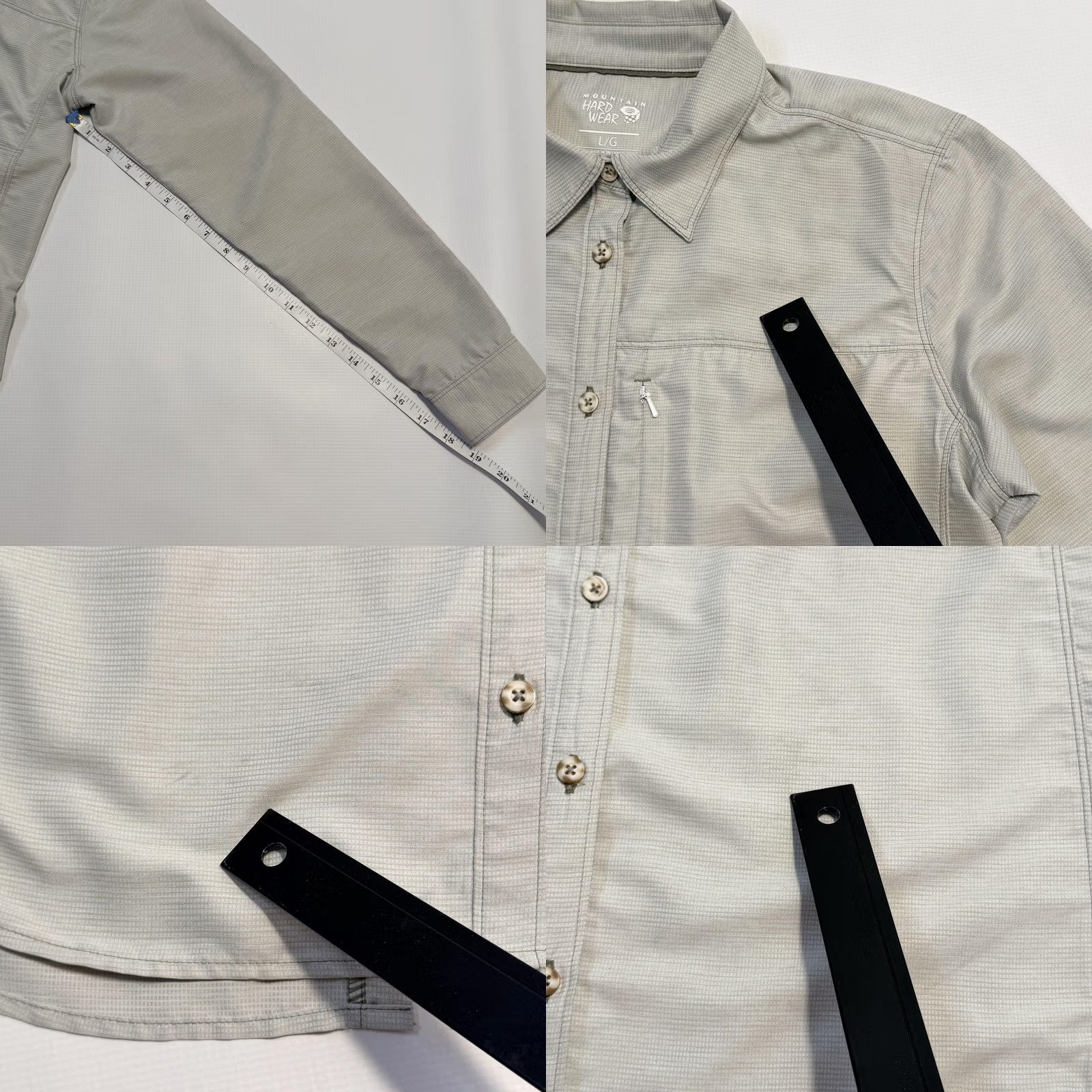 Mountain Hardwear Mountain Hardwear Shirt Mens L Gray Long Sleeve Button Zip Pocket Hiking Size US L / EU 52-54 / 3 - 9 Thumbnail