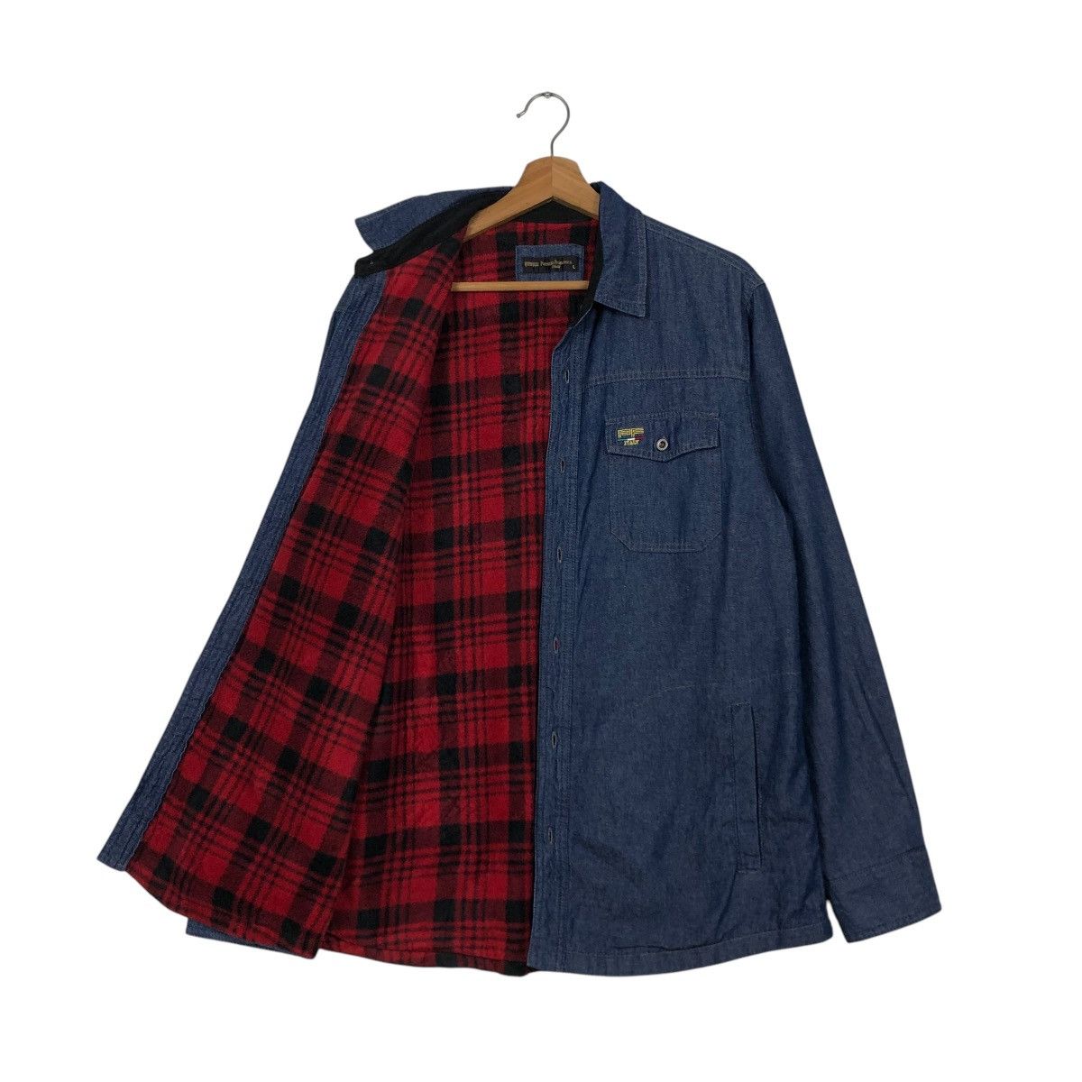 Japanese Brand × Vintage 🔥VINTAGE CHORE DENIM WORK BLANKET JACKET PATRIZIO FRANCESCA Size US L / EU 52-54 / 3 - 1 Thumbnail