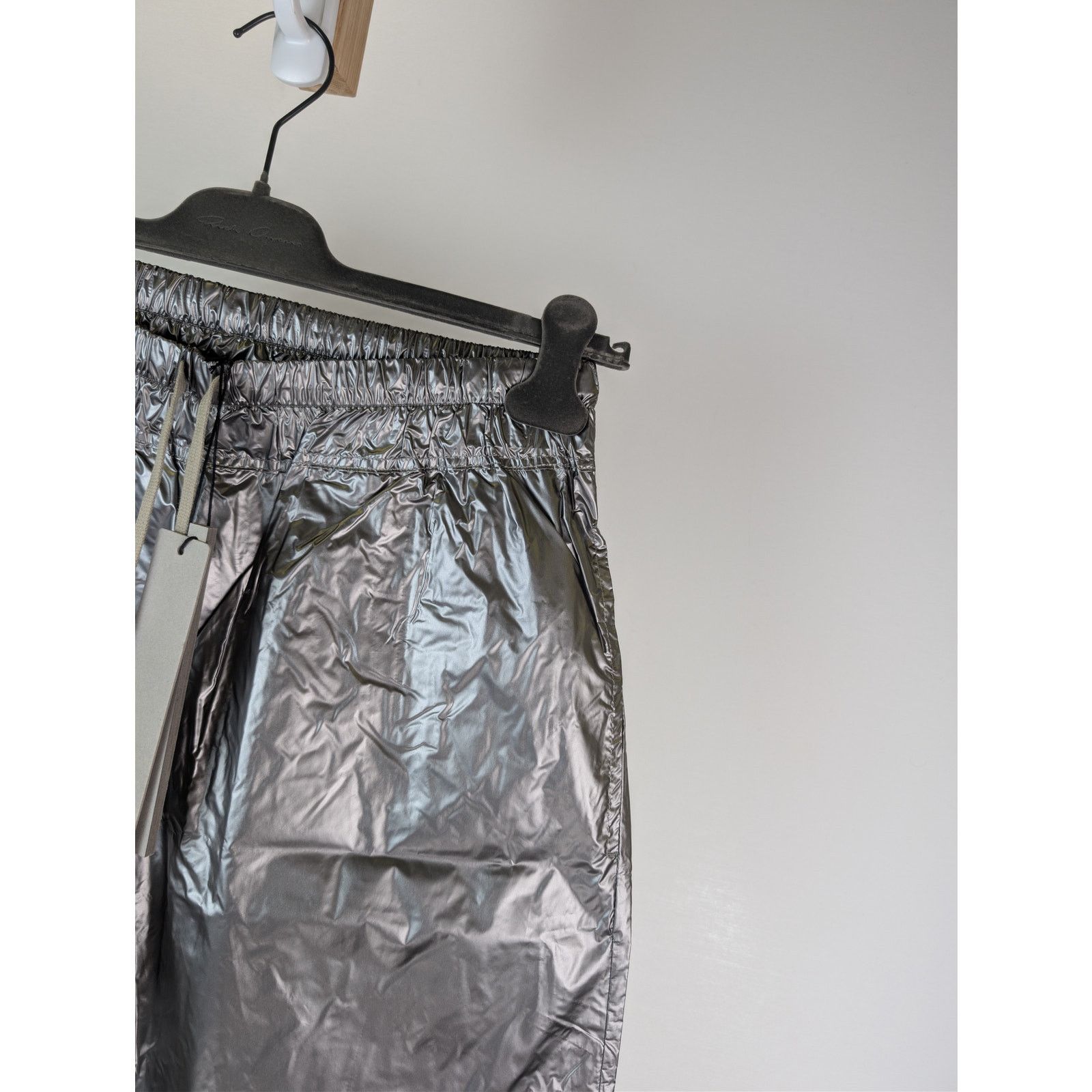 Champion × Rick Owens o1rshd1 Nylon-Coated Polyester Metallic Trousers in Silver Size US 32 / EU 48 - 5 Thumbnail