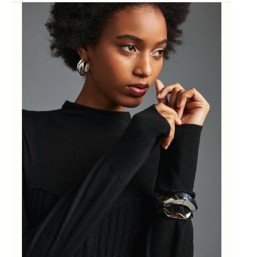 Anthropologie New By Anthropologie Turtleneck Sweater Dress $160 LARGE Size L / US 10 / IT 46 - 4 Thumbnail
