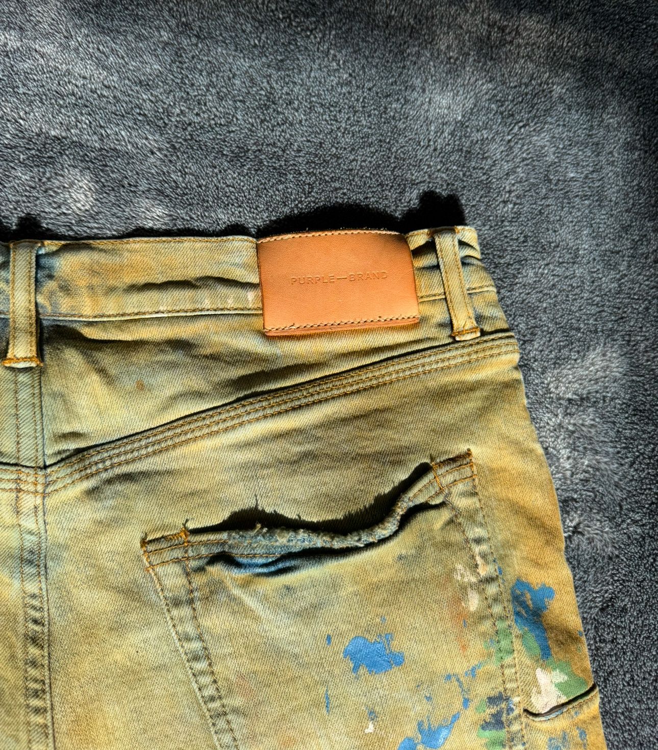 Designer × Purple Purple Brand P001 Paint Splatter Jeans Size US 30 / EU 46 - 4 Thumbnail