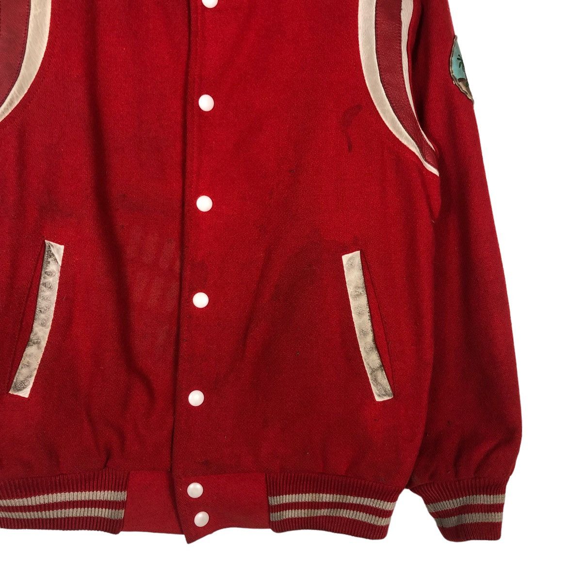 Japanese Brand 🔥Vintage Bomber Varsity Jacket Madison Hawaii Patches Big Size US L / EU 52-54 / 3 - 5 Thumbnail