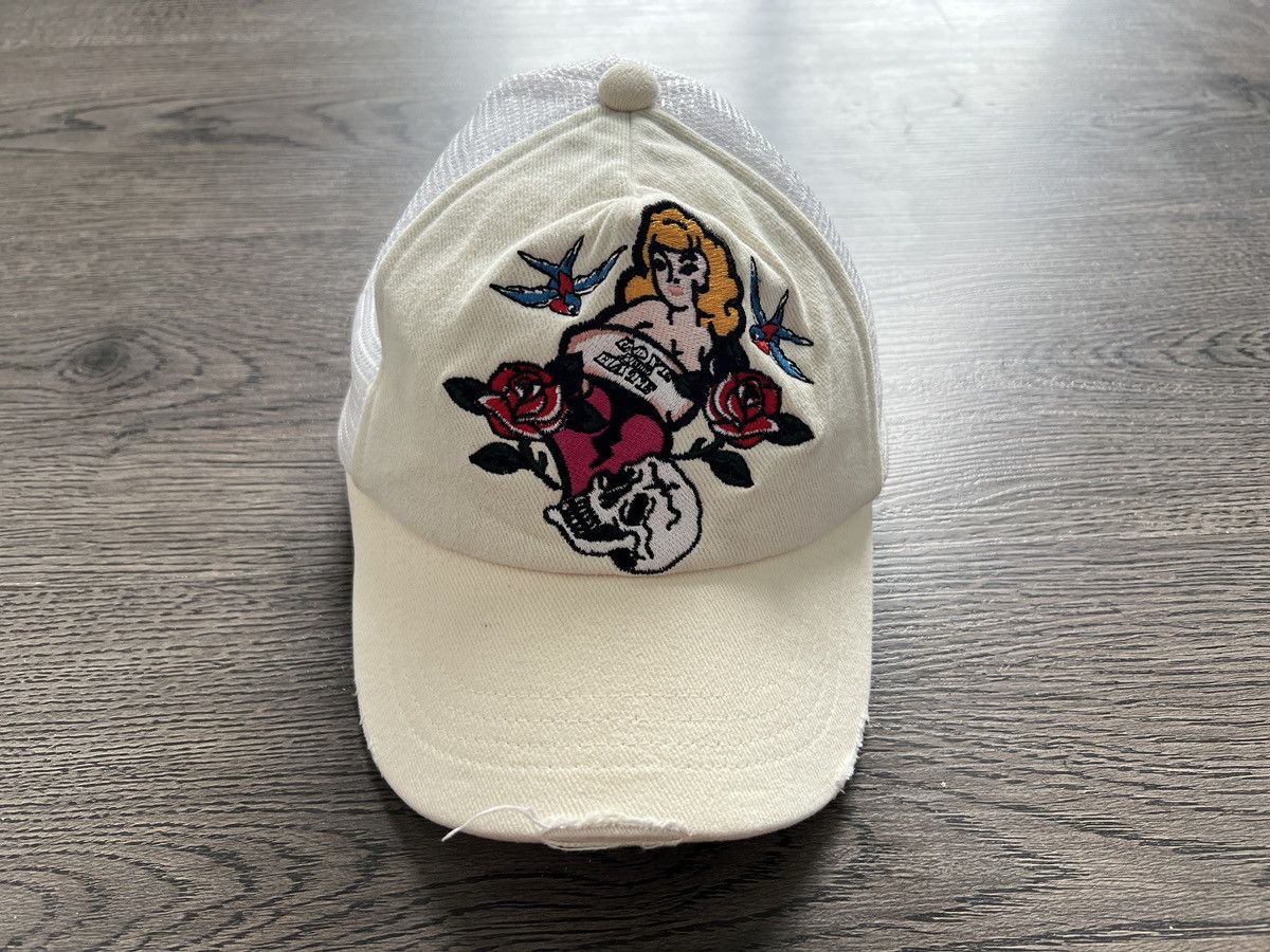 Japanese Brand Japanese Brand Embroidery Tattoo Motif Mesh Cap Size ONE SIZE - 2 Thumbnail