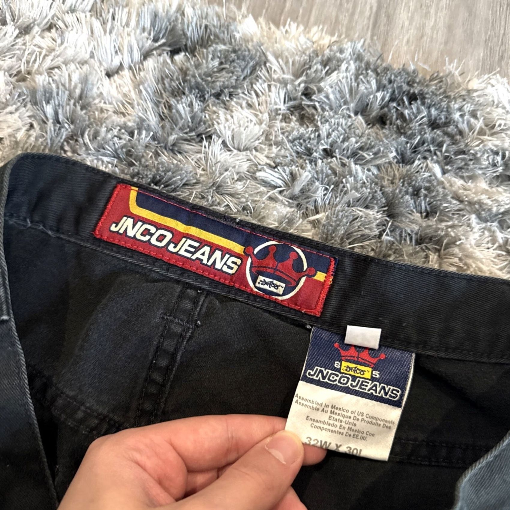 JNCO VINTAGE Jnco Embroidered Black Cargo Pants 90s Y2K Men's Size 32x30 RARE HTF Size US 32 / EU 48 - 6 Thumbnail
